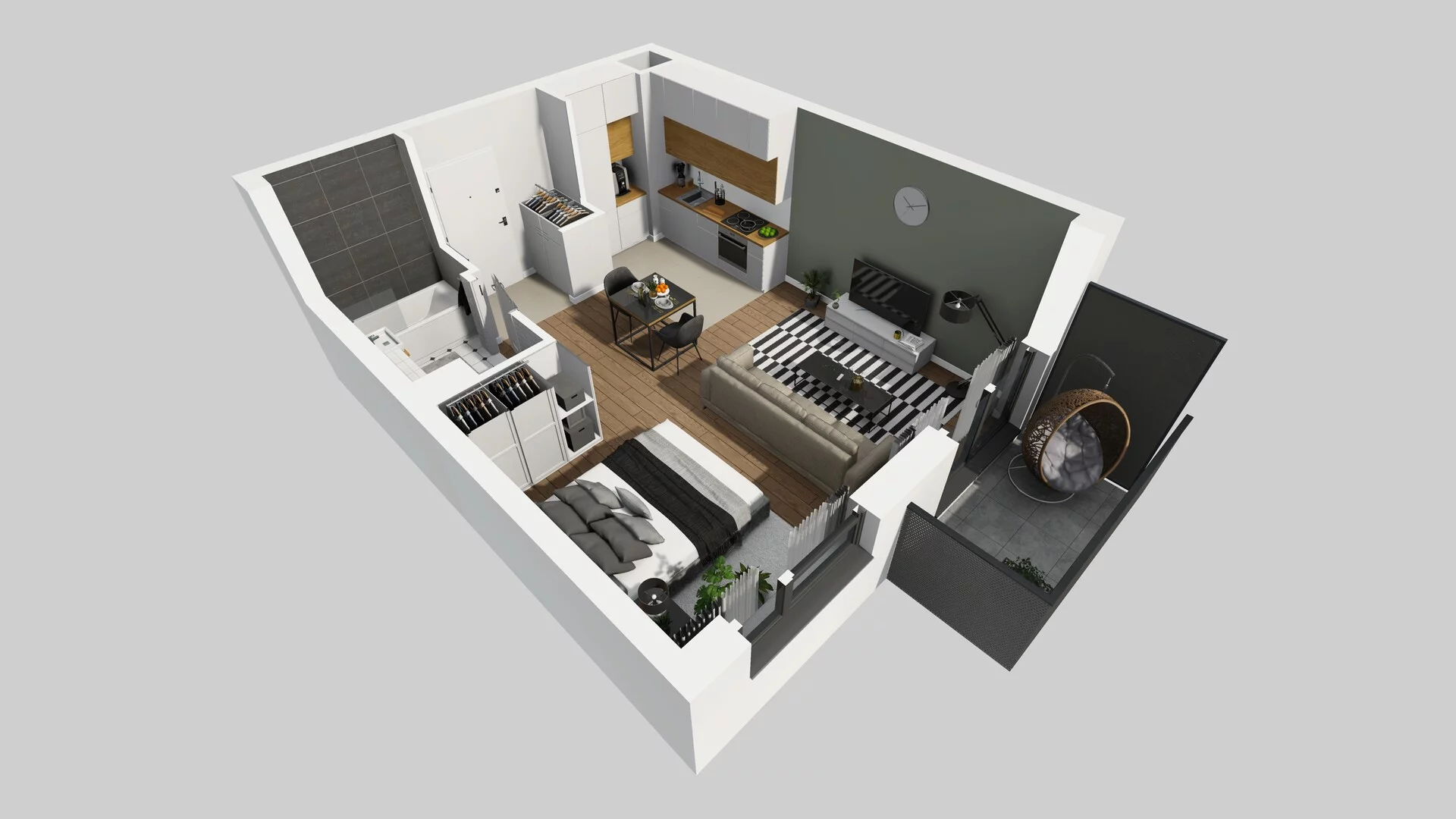 1 pokój, mieszkanie 35,43 m², piętro 2, oferta nr B/46, Hubska 100, Wrocław, Huby, Krzyki, ul. Paczkowska
