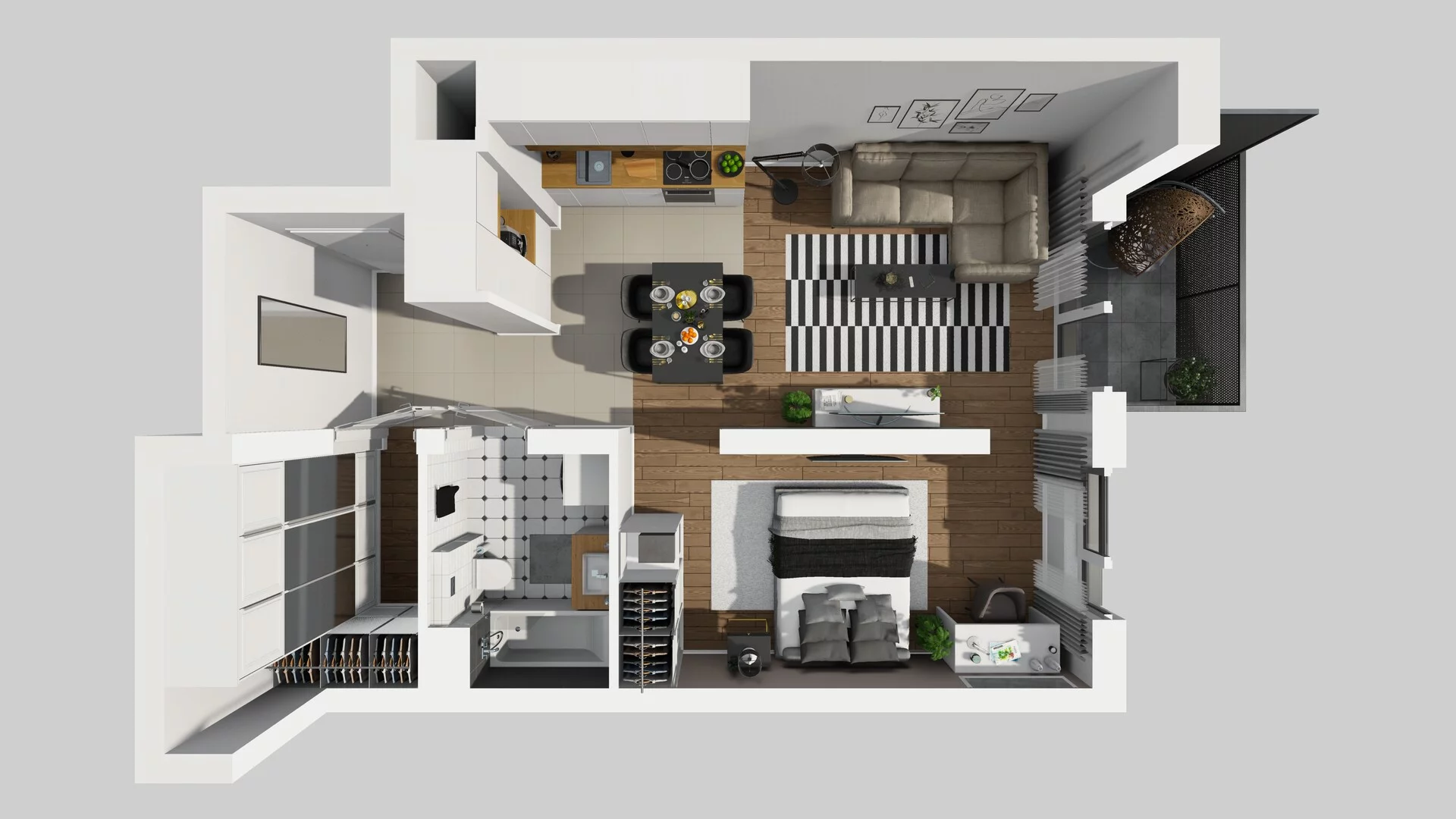 1 pokój, mieszkanie 46,81 m², piętro 2, oferta nr B/48, Hubska 100, Wrocław, Huby, Krzyki, ul. Paczkowska