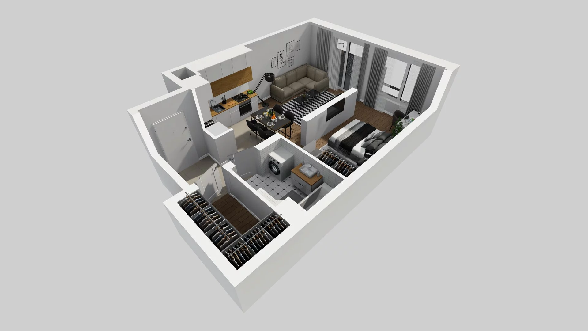 1 pokój, mieszkanie 46,81 m², piętro 2, oferta nr B/48, Hubska 100, Wrocław, Huby, Krzyki, ul. Paczkowska