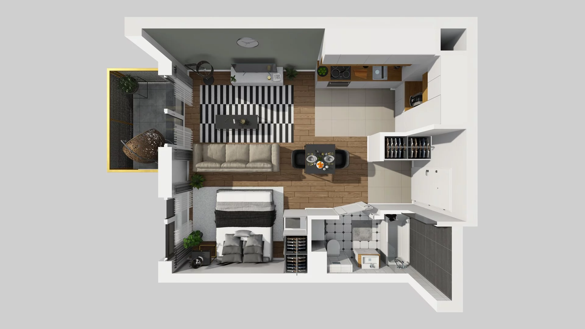 1 pokój, mieszkanie 35,77 m², piętro 2, oferta nr B/54, Hubska 100, Wrocław, Huby, Krzyki, ul. Paczkowska
