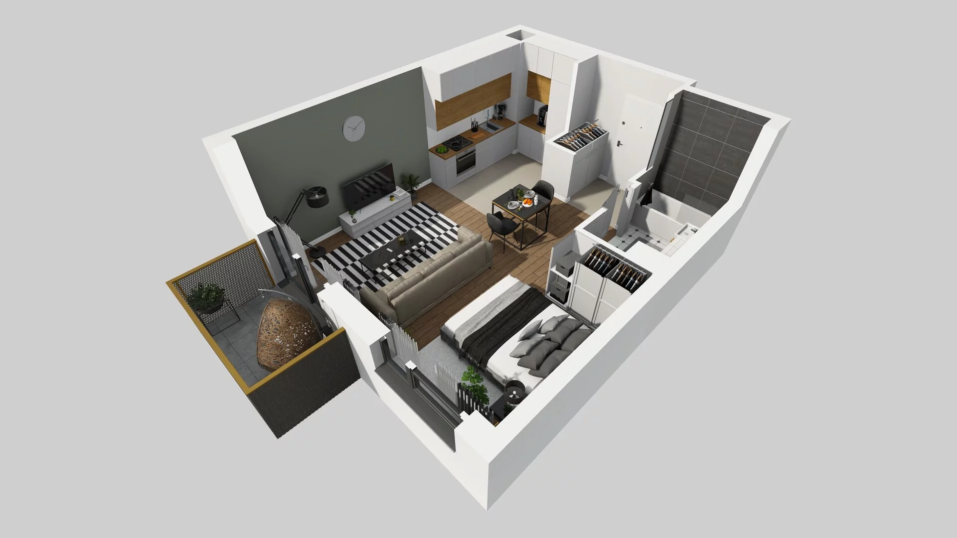 1 pokój, mieszkanie 35,77 m², piętro 2, oferta nr B/54, Hubska 100, Wrocław, Huby, Krzyki, ul. Paczkowska