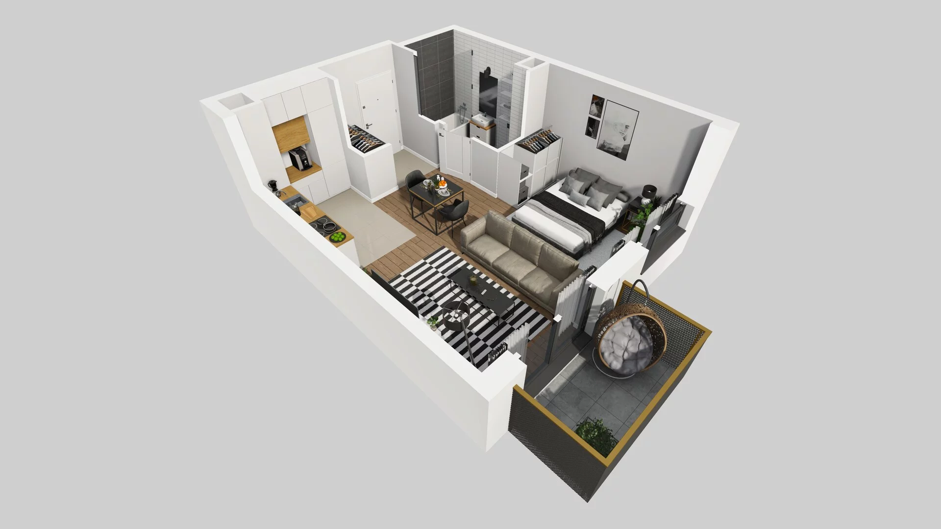 1 pokój, mieszkanie 35,77 m², piętro 2, oferta nr B/54, Hubska 100, Wrocław, Huby, Krzyki, ul. Paczkowska