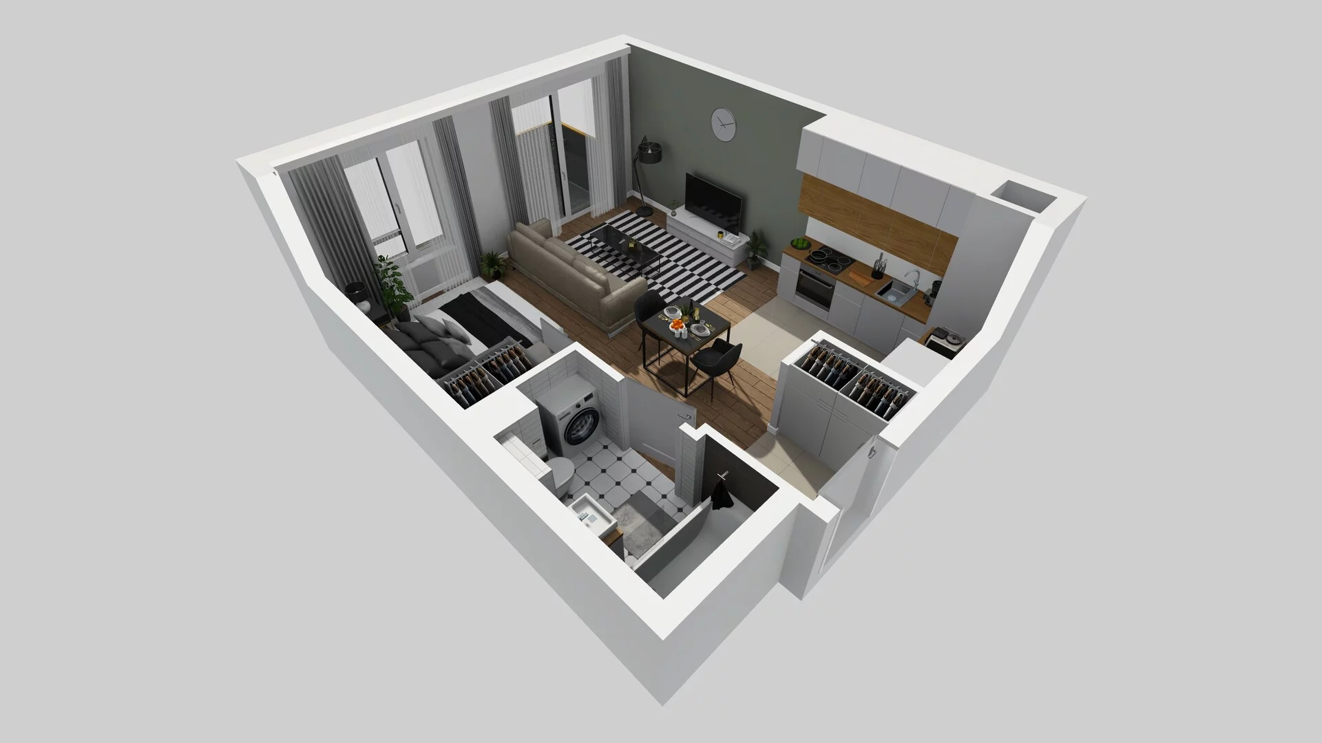 1 pokój, mieszkanie 35,77 m², piętro 2, oferta nr B/54, Hubska 100, Wrocław, Huby, Krzyki, ul. Paczkowska