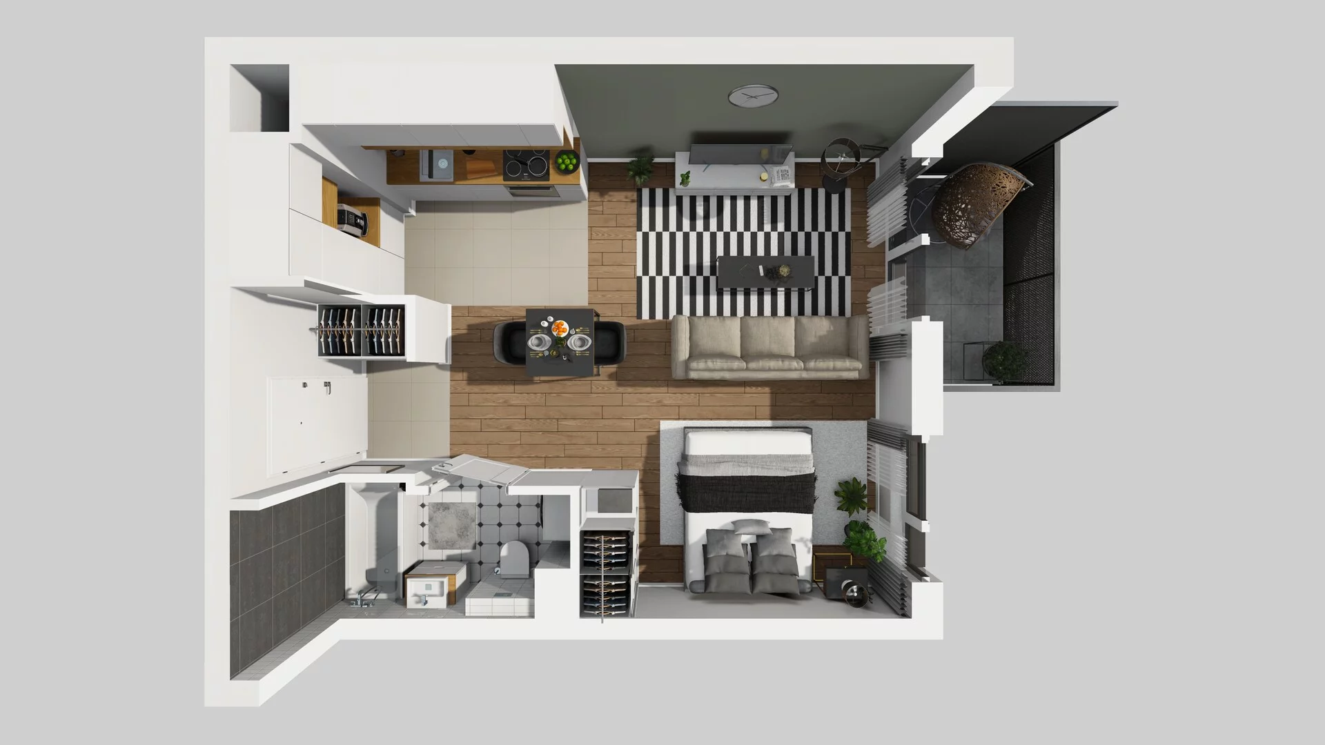 1 pokój, mieszkanie 35,43 m², piętro 3, oferta nr B/69, Hubska 100, Wrocław, Huby, Krzyki, ul. Paczkowska