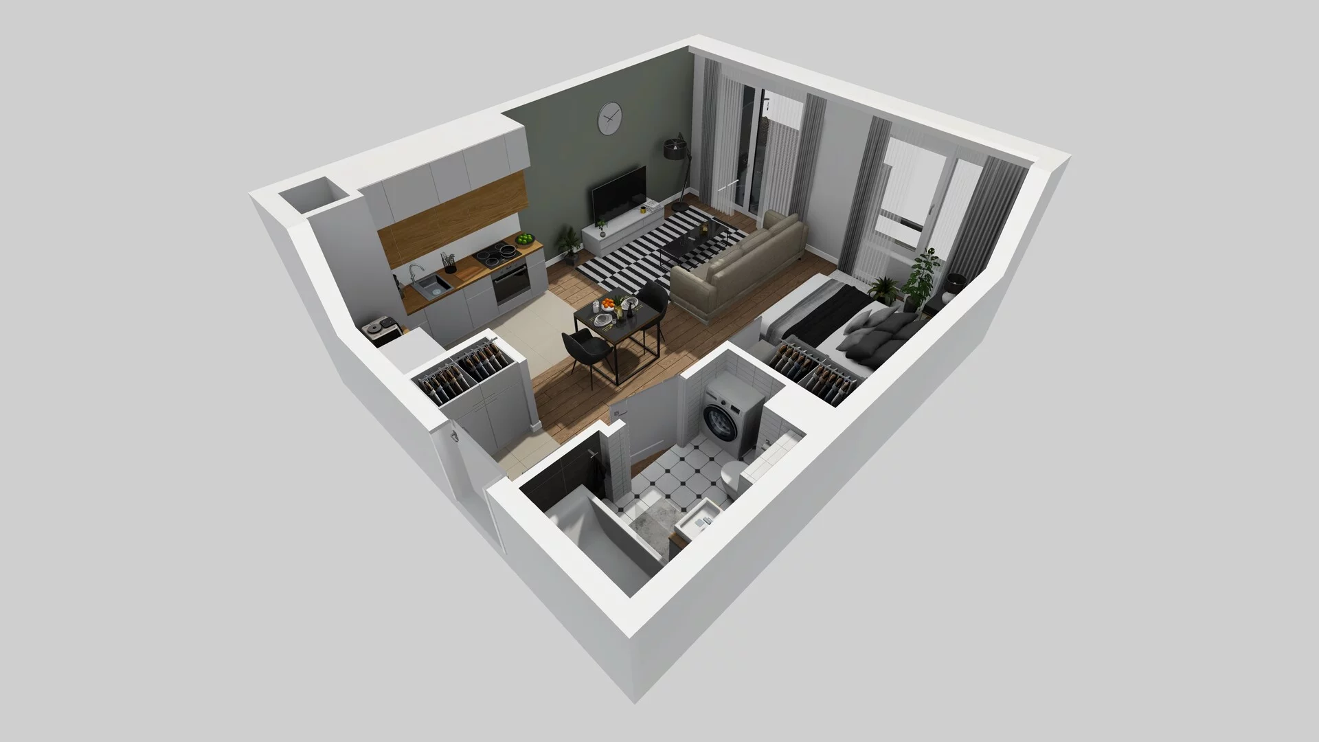 1 pokój, mieszkanie 35,43 m², piętro 3, oferta nr B/69, Hubska 100, Wrocław, Huby, Krzyki, ul. Paczkowska