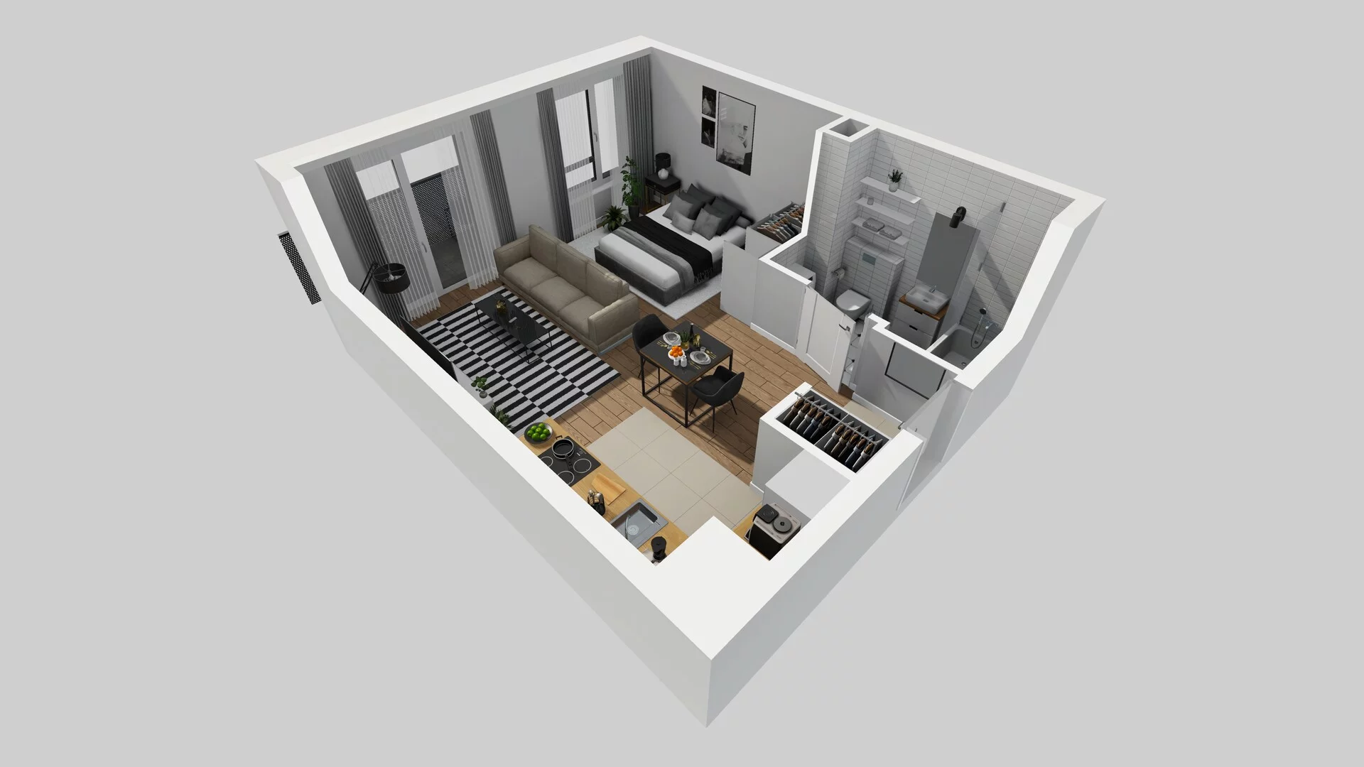 1 pokój, mieszkanie 35,43 m², piętro 3, oferta nr B/69, Hubska 100, Wrocław, Huby, Krzyki, ul. Paczkowska