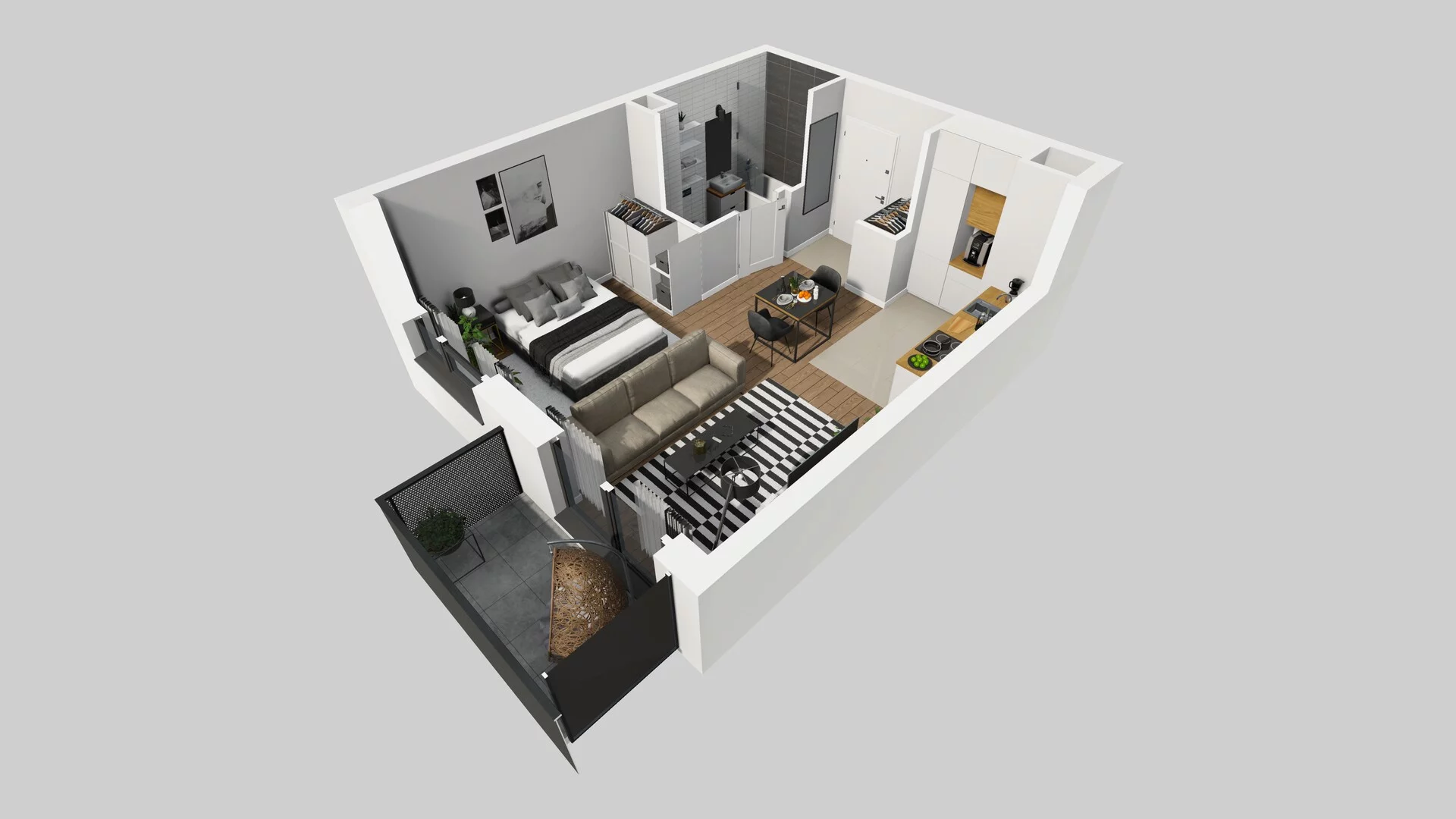 1 pokój, mieszkanie 35,43 m², piętro 3, oferta nr B/69, Hubska 100, Wrocław, Huby, Krzyki, ul. Paczkowska