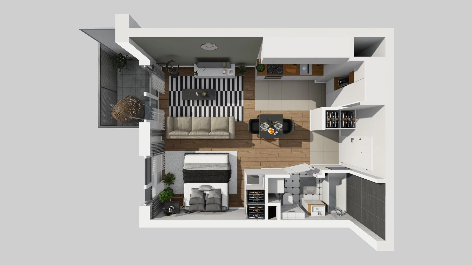 1 pokój, mieszkanie 34,17 m², piętro 3, oferta nr B/70, Hubska 100, Wrocław, Huby, Krzyki, ul. Paczkowska