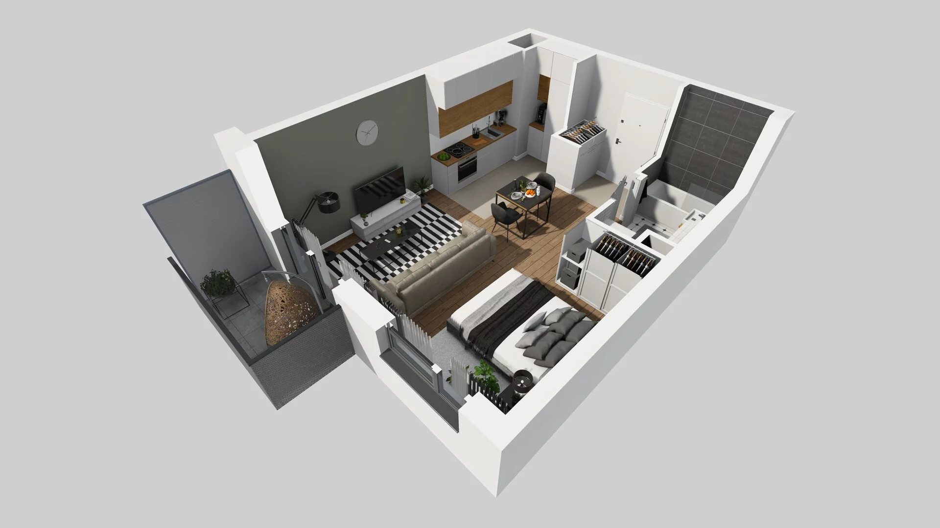 1 pokój, mieszkanie 34,17 m², piętro 3, oferta nr B/70, Hubska 100, Wrocław, Huby, Krzyki, ul. Paczkowska