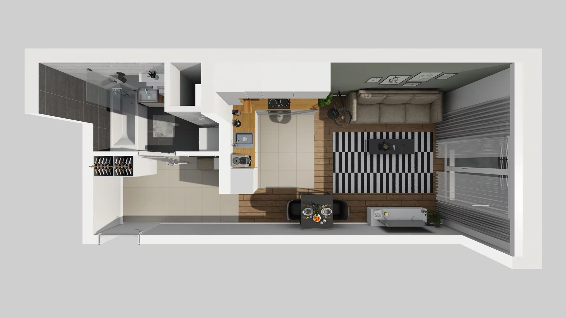 1 pokój, mieszkanie 30,54 m², piętro 3, oferta nr B/87, Hubska 100, Wrocław, Huby, Krzyki, ul. Paczkowska