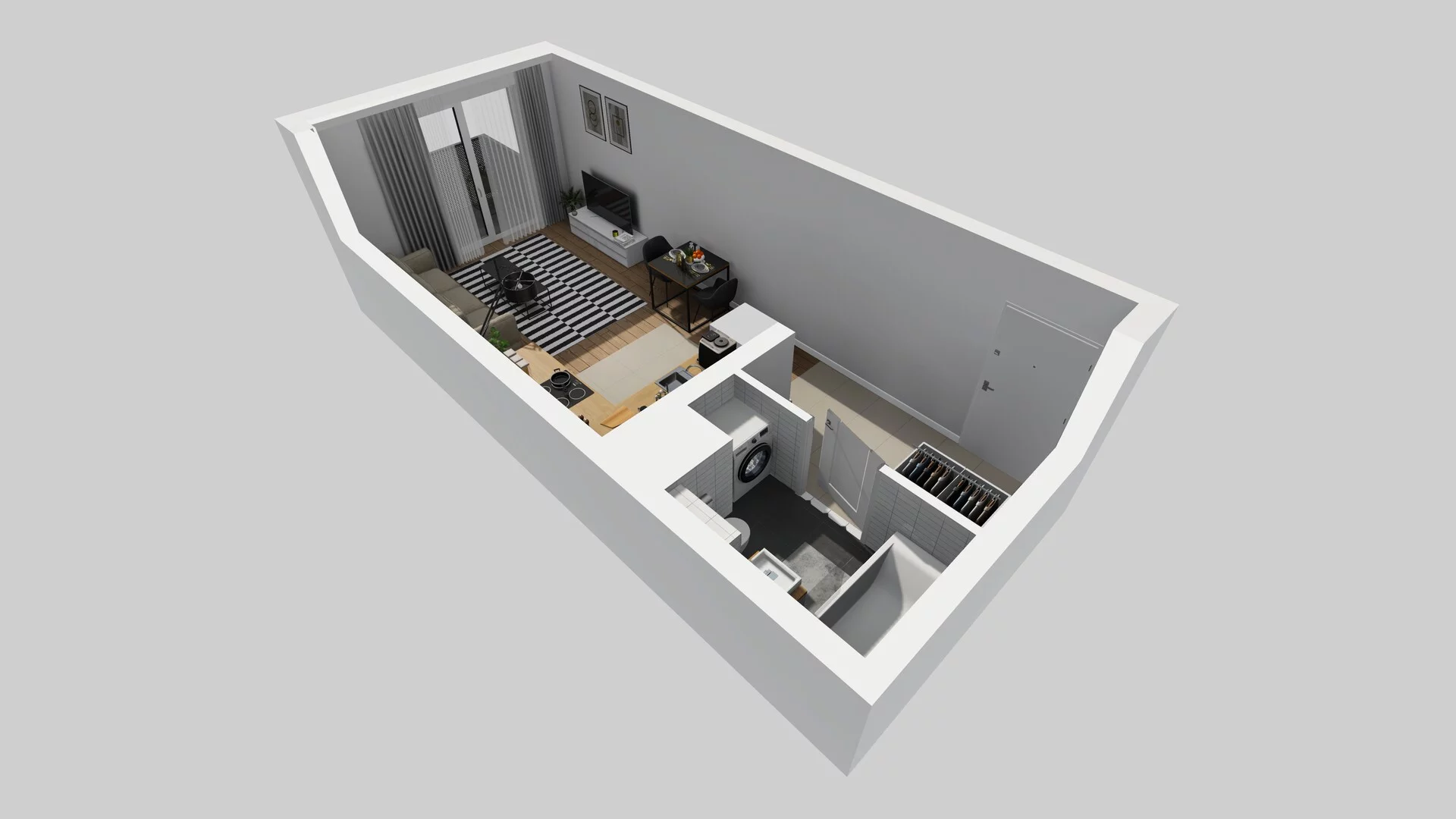 1 pokój, mieszkanie 30,54 m², piętro 3, oferta nr B/87, Hubska 100, Wrocław, Huby, Krzyki, ul. Paczkowska