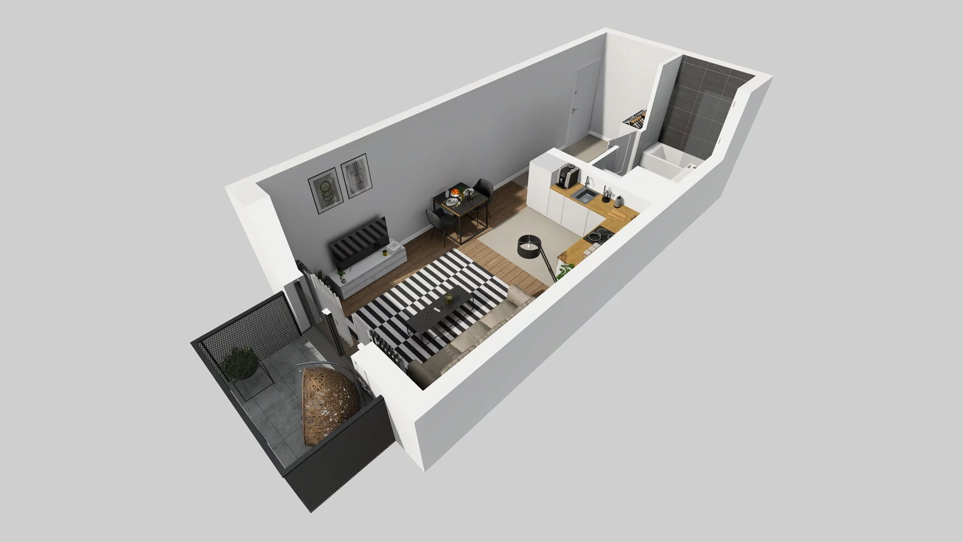 1 pokój, mieszkanie 30,54 m², piętro 3, oferta nr B/87, Hubska 100, Wrocław, Huby, Krzyki, ul. Paczkowska