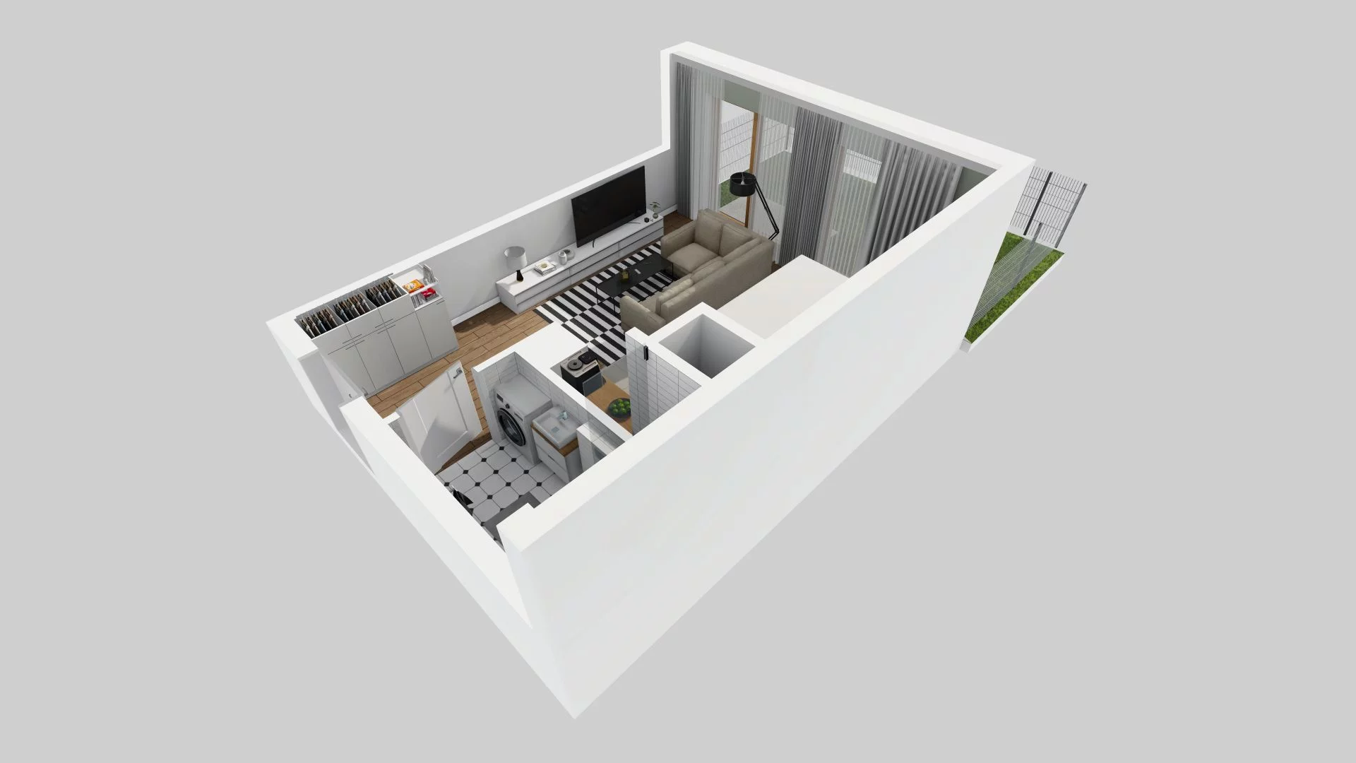 Mieszkanie 32,51 m², parter, oferta nr B/4, Osiedle Harmonia, Wrocław, Maślice, ul. Stodolna