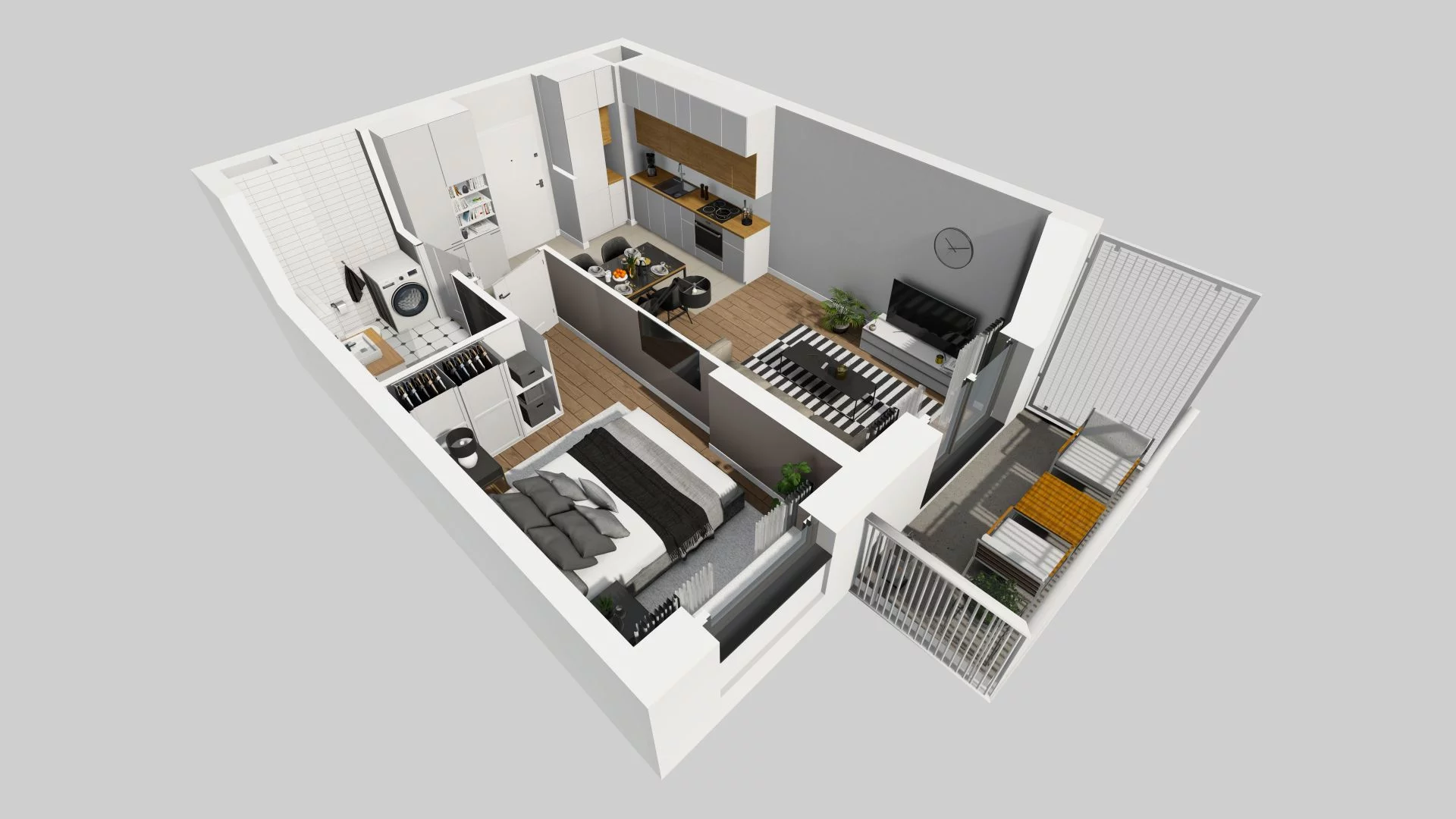 2 pokoje, mieszkanie 38,42 m², piętro 1, oferta nr A/61, Apartamenty nad Oławką, Wrocław, Przedmieście Oławskie, Krzyki, ul. Krakowska 98