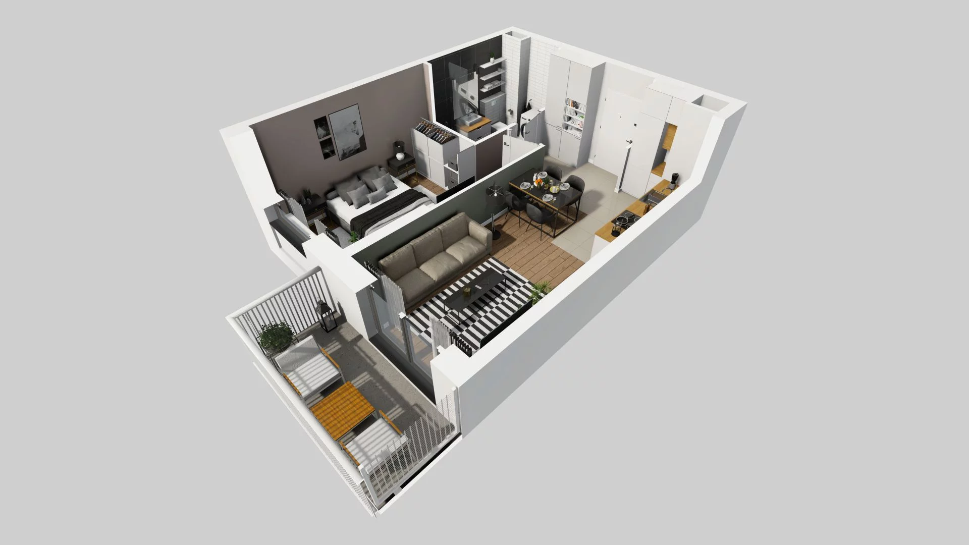 2 pokoje, mieszkanie 38,42 m², piętro 2, oferta nr A/66, Apartamenty nad Oławką, Wrocław, Przedmieście Oławskie, Krzyki, ul. Krakowska 98