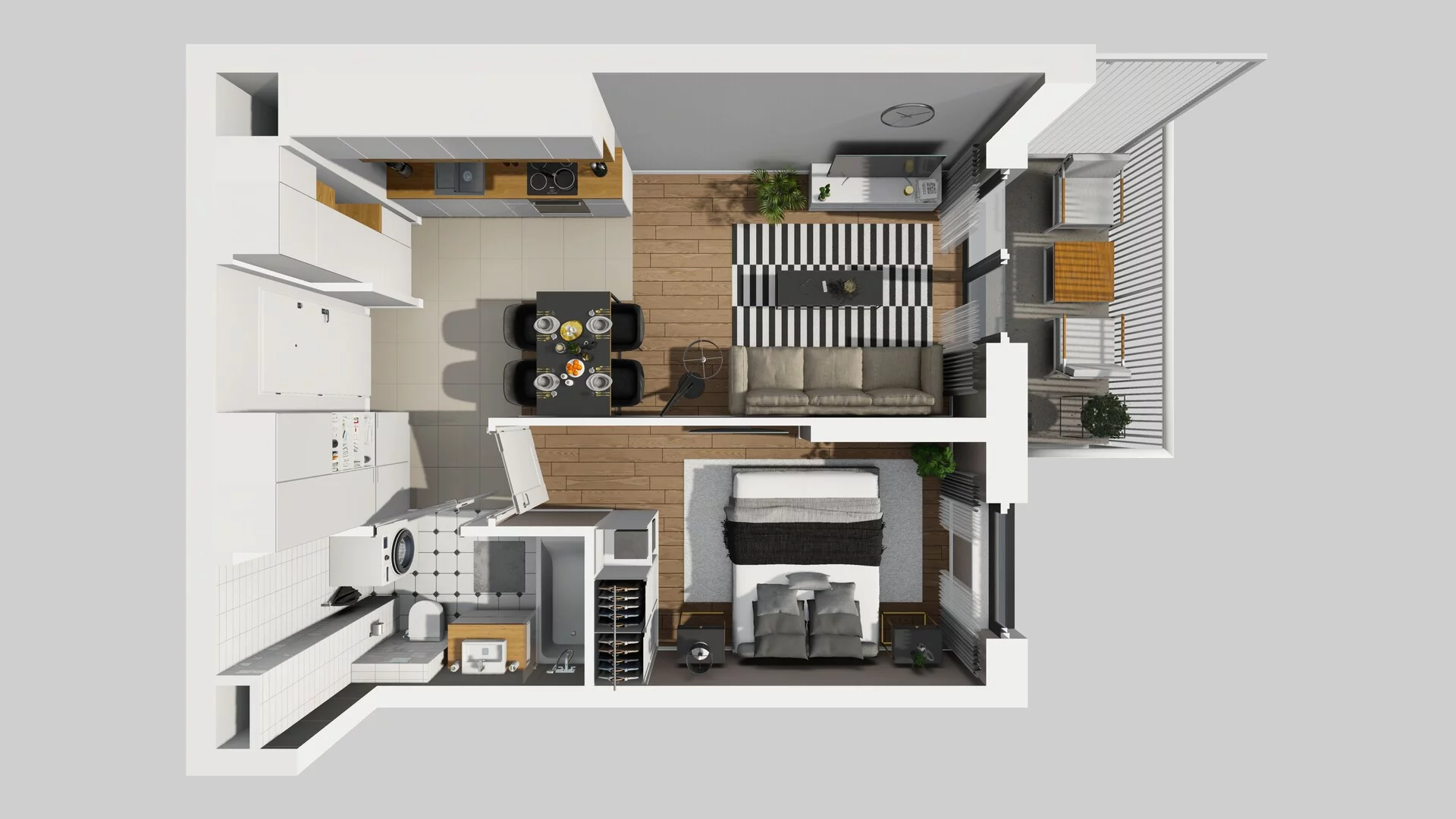 2 pokoje, mieszkanie 38,42 m², piętro 2, oferta nr A/66, Apartamenty nad Oławką, Wrocław, Przedmieście Oławskie, Krzyki, ul. Krakowska 98