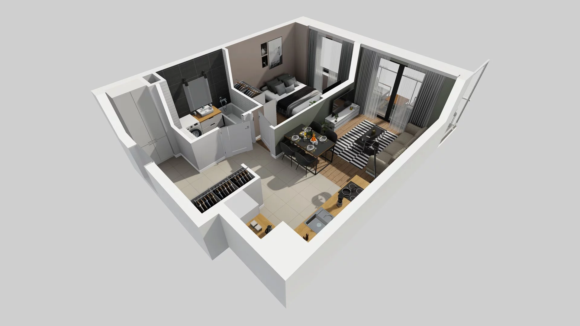2 pokoje, mieszkanie 39,47 m², piętro 6, oferta nr A/40, Apartamenty nad Oławką, Wrocław, Przedmieście Oławskie, Krzyki, ul. Krakowska 98