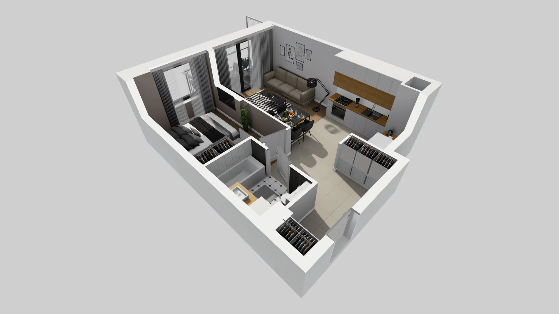 2 pokoje, mieszkanie 39,47 m², piętro 6, oferta nr A/40, Apartamenty nad Oławką, Wrocław, Przedmieście Oławskie, Krzyki, ul. Krakowska 98
