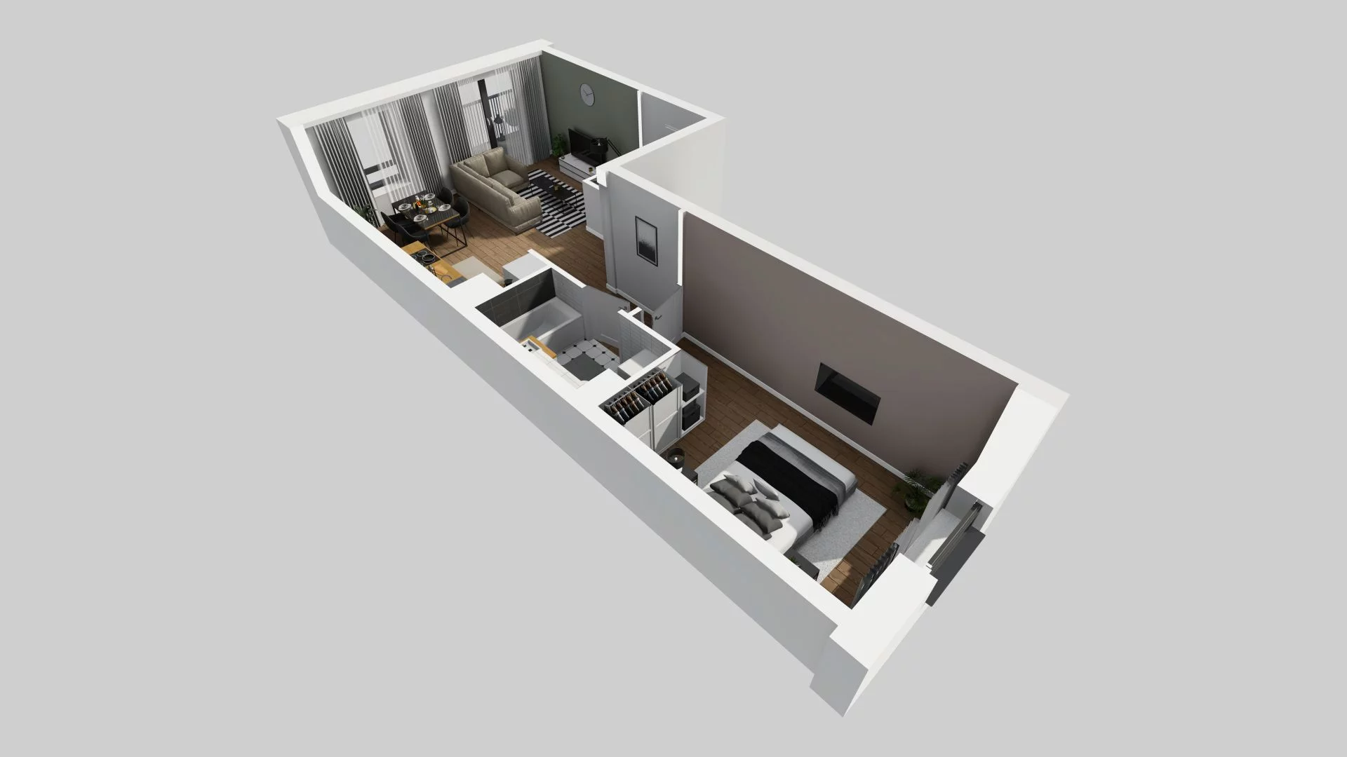 2 pokoje, mieszkanie 49,31 m², piętro 2, oferta nr B/11, Apartamenty nad Oławką 2, Wrocław, Przedmieście Oławskie, Krzyki, ul. Krakowska 98a