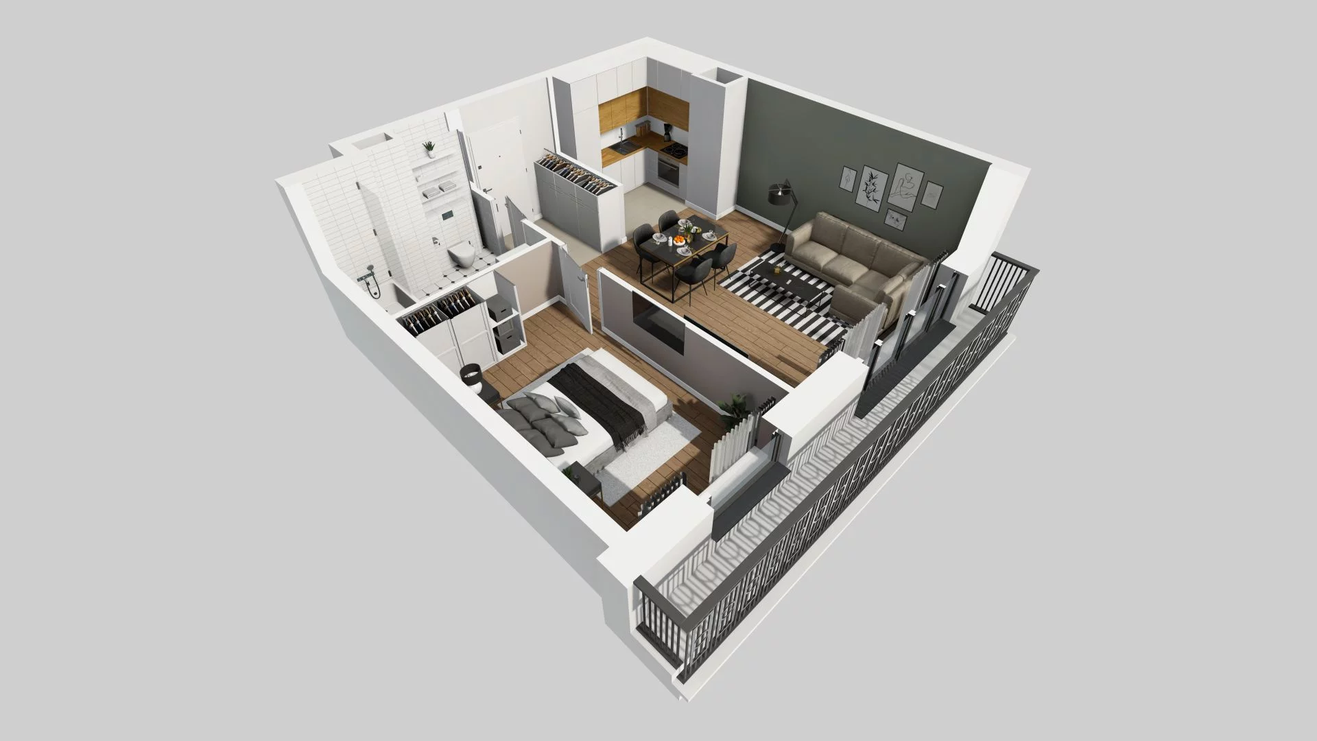 2 pokoje, mieszkanie 46,61 m², piętro 2, oferta nr B/119, Apartamenty nad Oławką 2, Wrocław, Przedmieście Oławskie, Krzyki, ul. Krakowska 98a