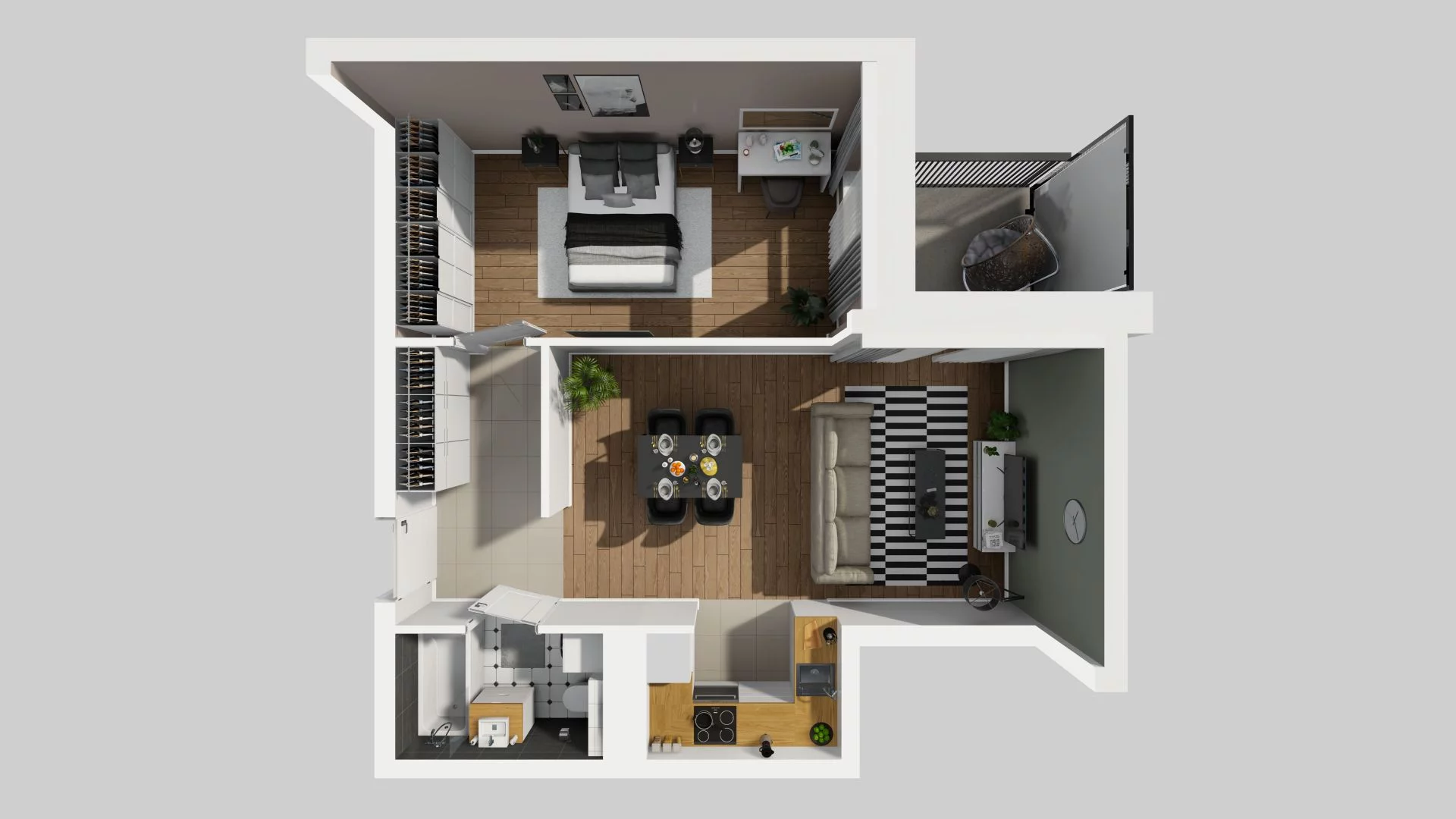 2 pokoje, mieszkanie 50,29 m², piętro 2, oferta nr B/64, Apartamenty nad Oławką 2, Wrocław, Przedmieście Oławskie, Krzyki, ul. Krakowska 98a