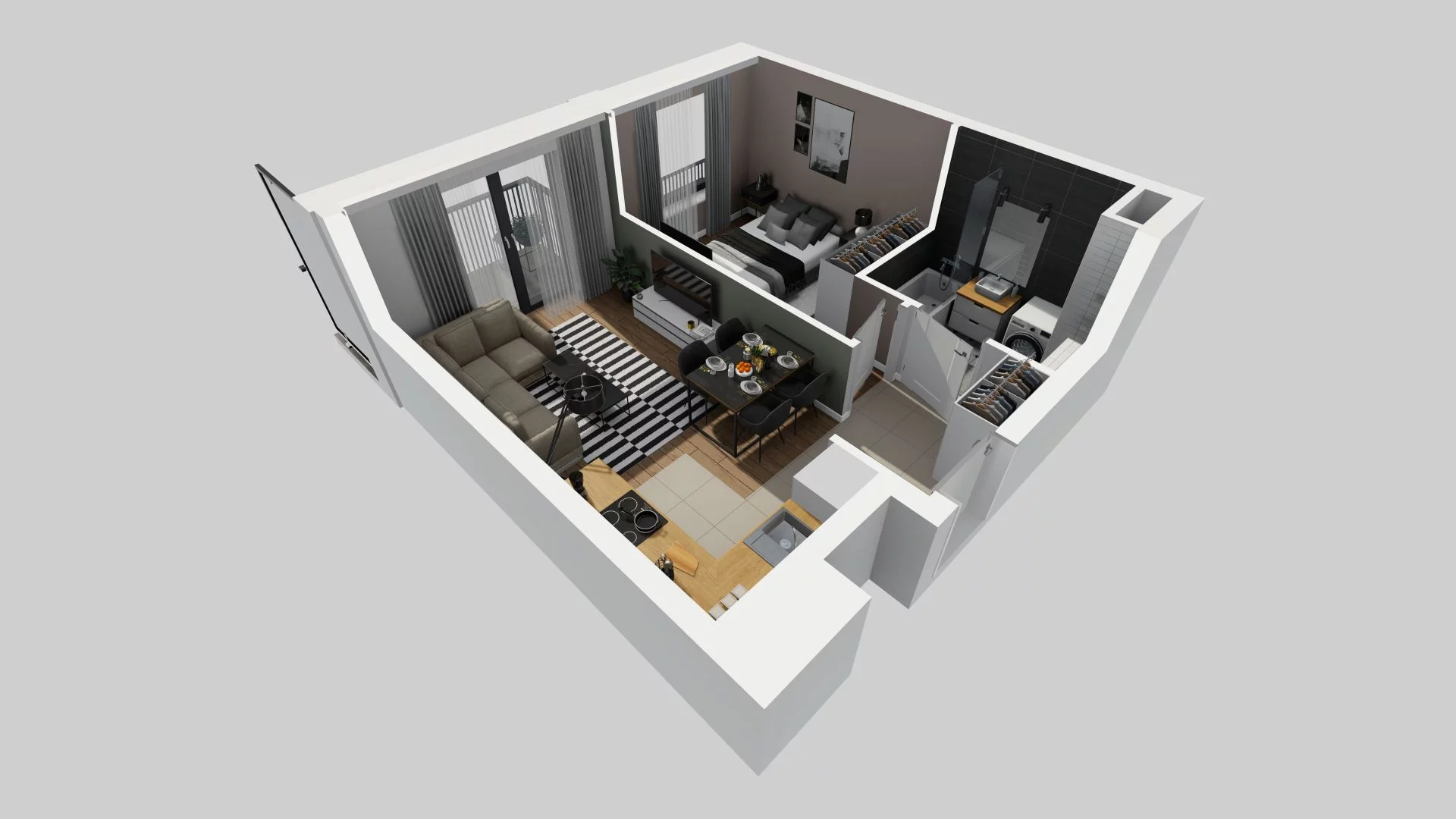 2 pokoje, mieszkanie 35,94 m², piętro 2, oferta nr B/66, Apartamenty nad Oławką 2, Wrocław, Przedmieście Oławskie, Krzyki, ul. Krakowska 98a