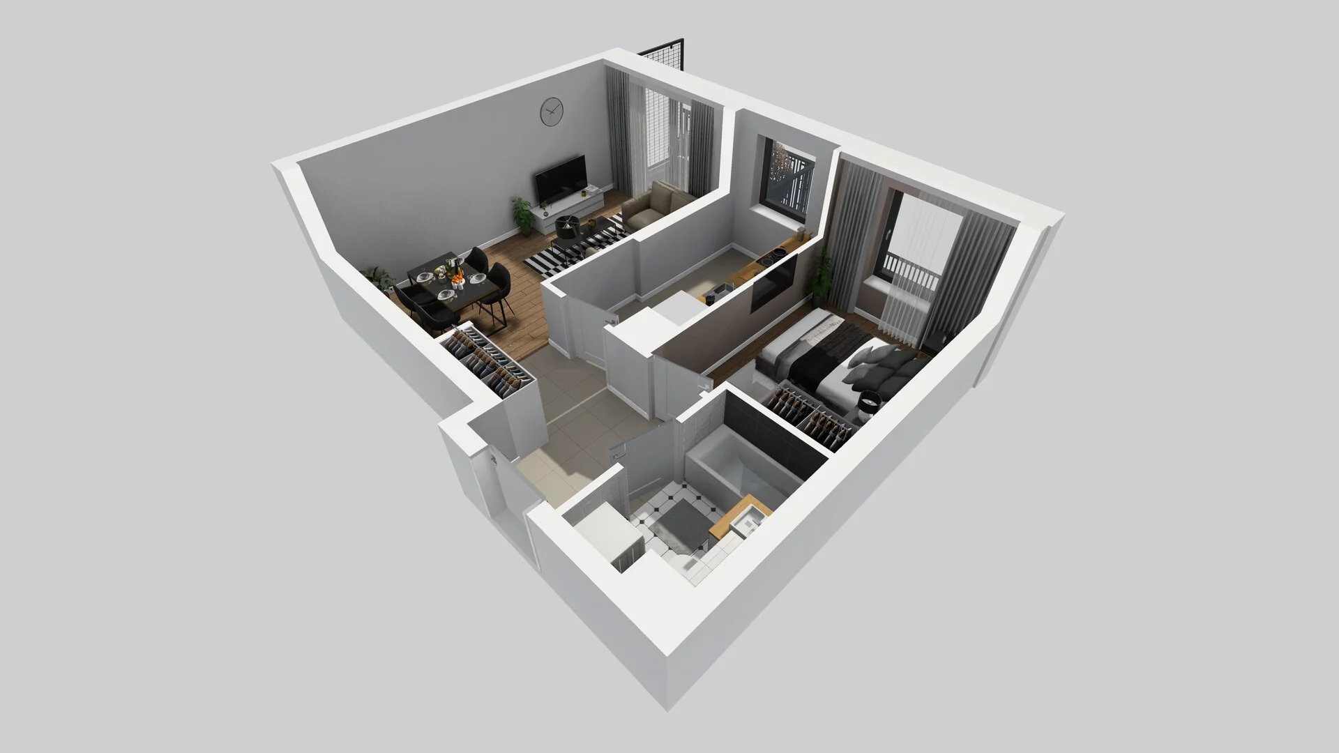 2 pokoje, mieszkanie 44,55 m², piętro 3, oferta nr B/144, Apartamenty nad Oławką 2, Wrocław, Przedmieście Oławskie, Krzyki, ul. Krakowska 98a
