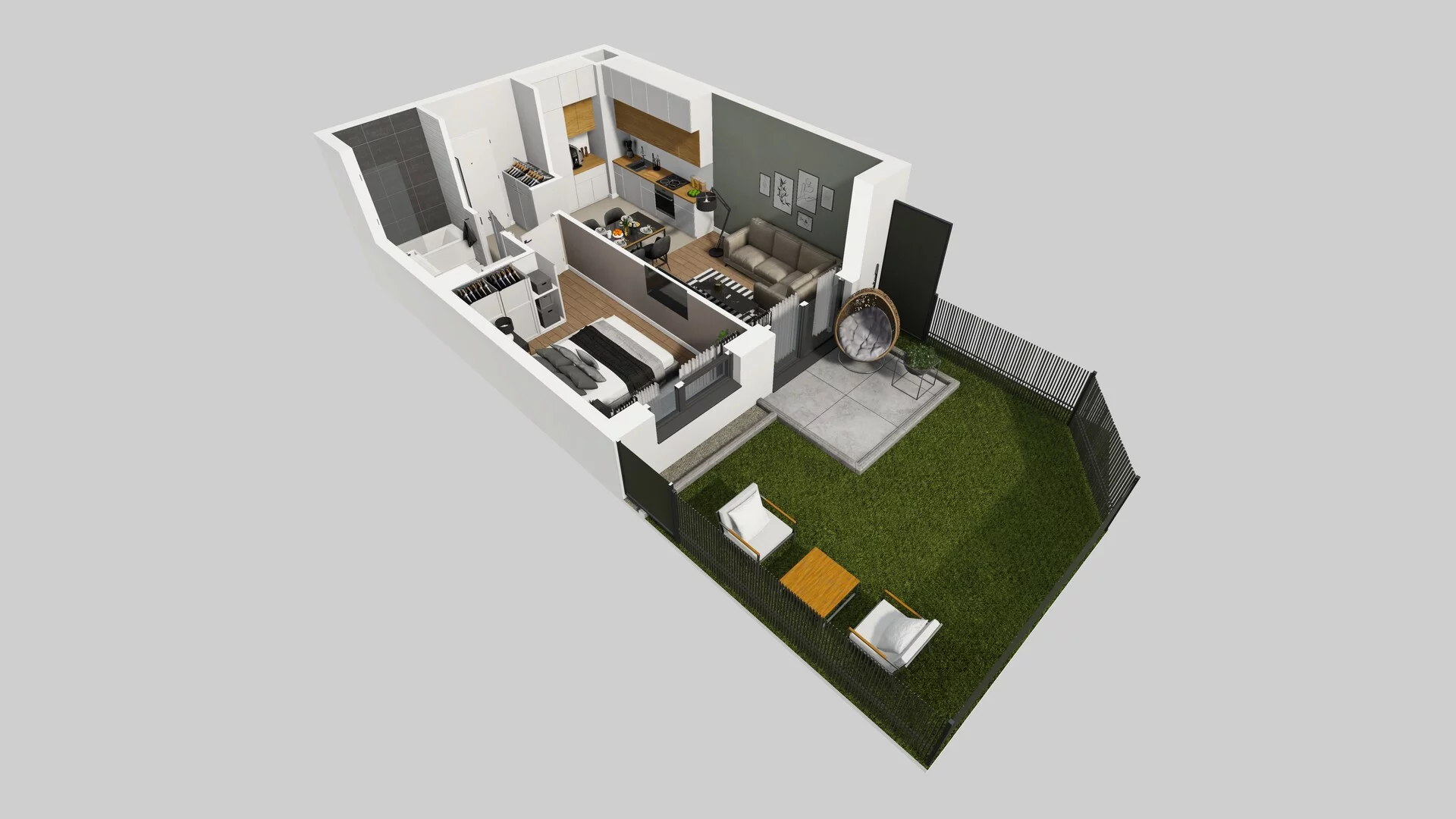 2 pokoje, mieszkanie 37,69 m², parter, oferta nr B/10, Hubska 100, Wrocław, Huby, Krzyki, ul. Paczkowska