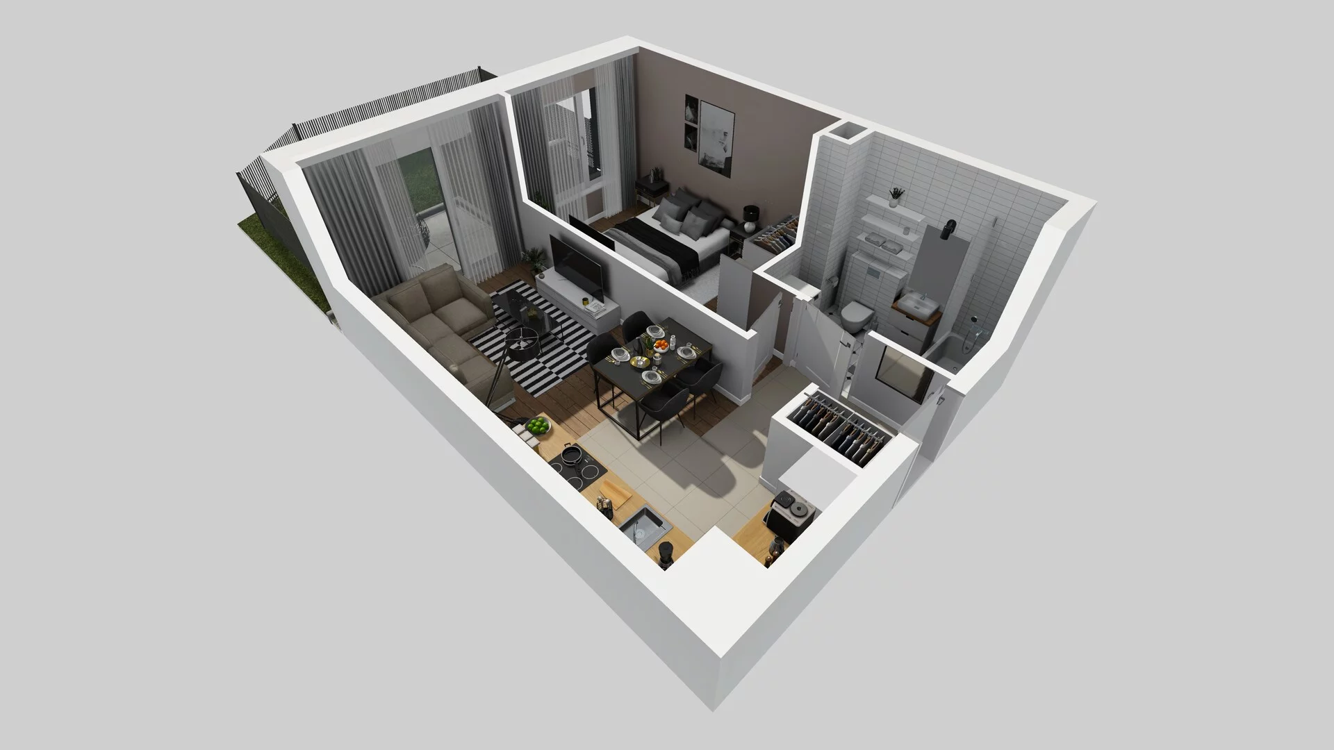 2 pokoje, mieszkanie 37,69 m², parter, oferta nr B/10, Hubska 100, Wrocław, Huby, Krzyki, ul. Paczkowska