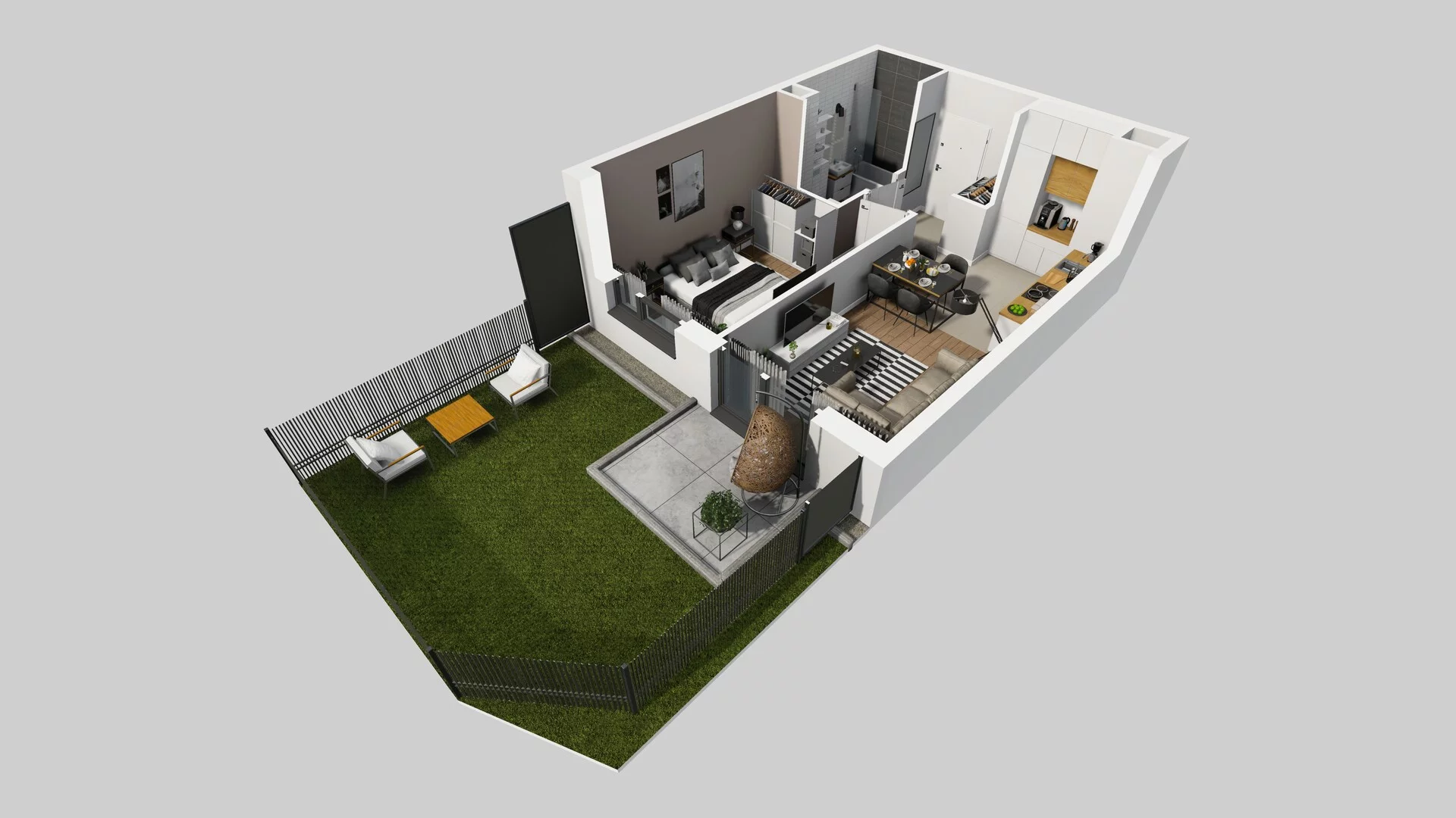 2 pokoje, mieszkanie 37,69 m², parter, oferta nr B/10, Hubska 100, Wrocław, Huby, Krzyki, ul. Paczkowska