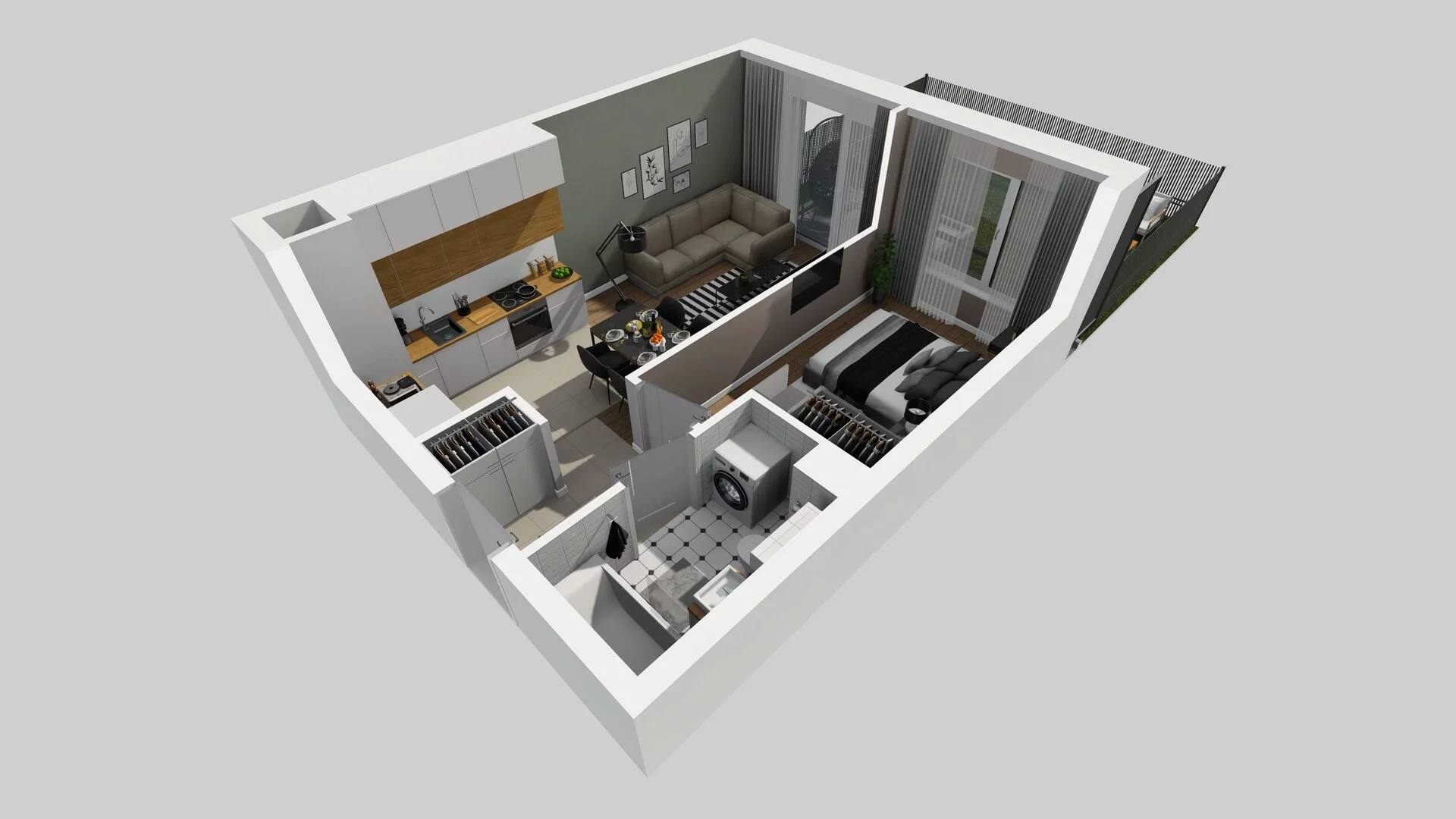 2 pokoje, mieszkanie 37,06 m², parter, oferta nr B/12, Hubska 100, Wrocław, Huby, Krzyki, ul. Paczkowska