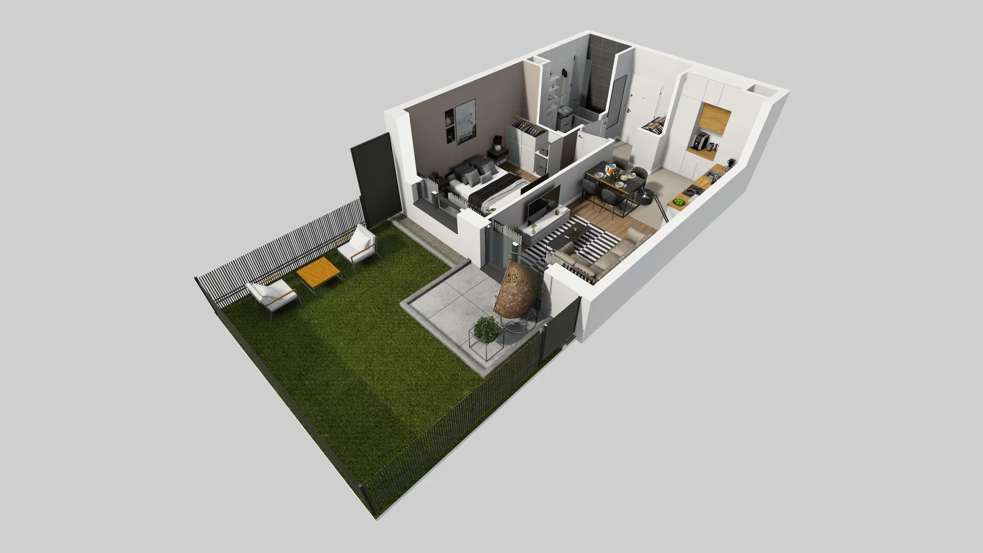 2 pokoje, mieszkanie 37,06 m², parter, oferta nr B/12, Hubska 100, Wrocław, Huby, Krzyki, ul. Paczkowska