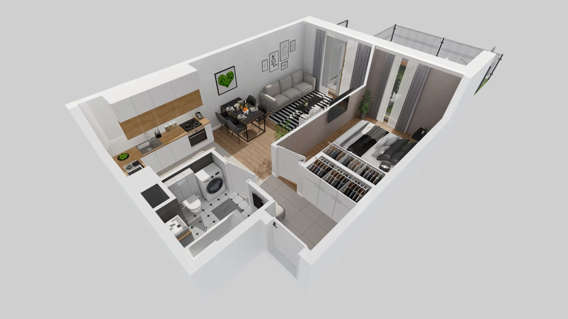 Mieszkanie 41,47 m², parter, oferta nr A/26, Osiedle Zielna 4, Wrocław, Psie Pole-Zawidawie, Psie Pole, ul. Zielna / Bylinowa