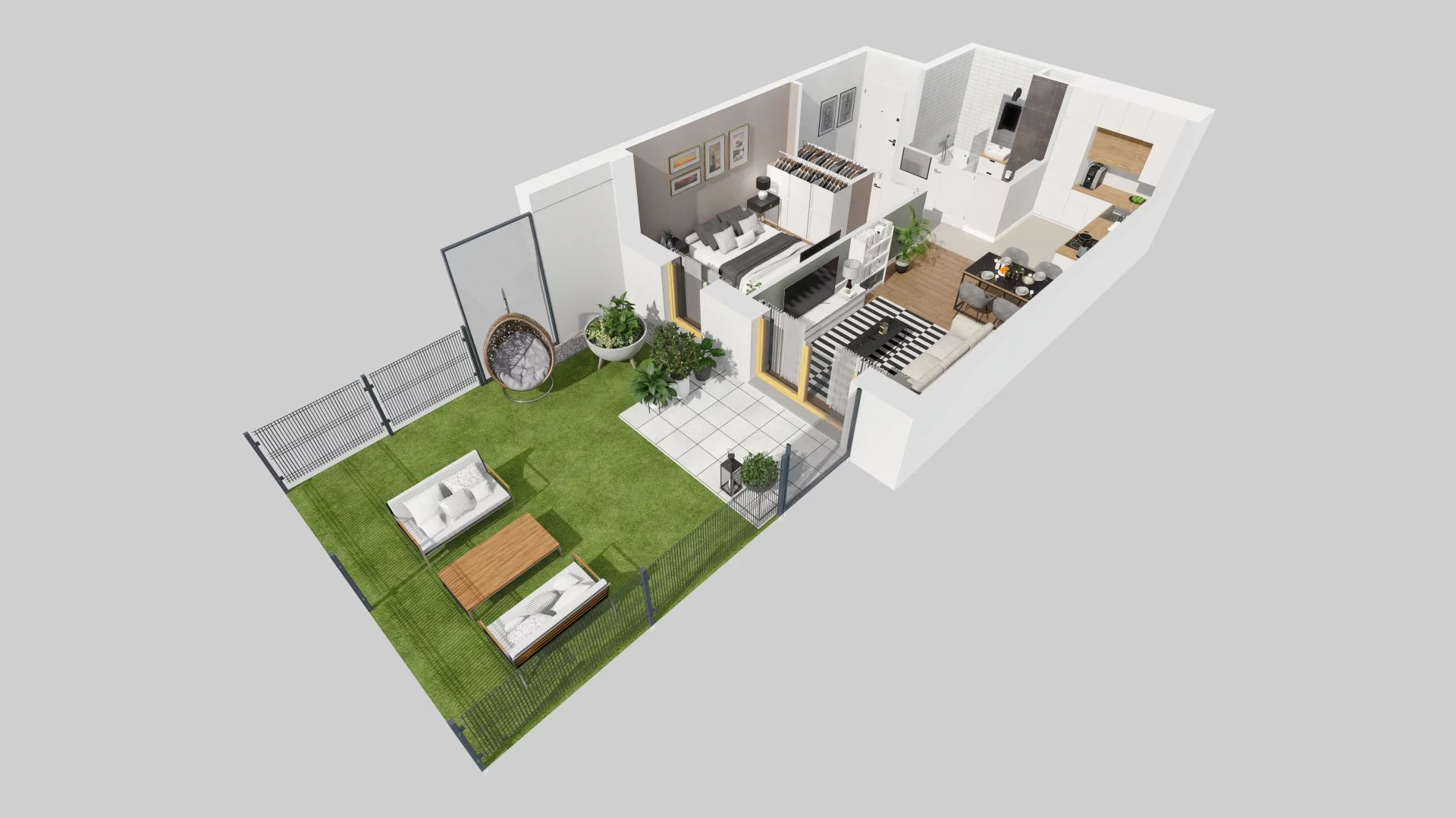 Mieszkanie 41,47 m², parter, oferta nr A/26, Osiedle Zielna 4, Wrocław, Psie Pole-Zawidawie, Psie Pole, ul. Zielna / Bylinowa