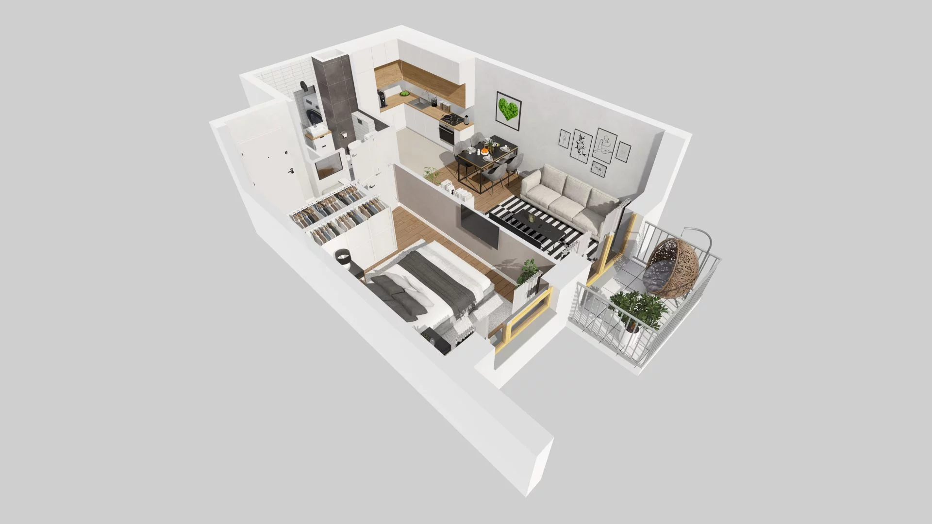 Mieszkanie 41,47 m², piętro 2, oferta nr A/39, Osiedle Zielna 4, Wrocław, Psie Pole-Zawidawie, Psie Pole, ul. Zielna / Bylinowa