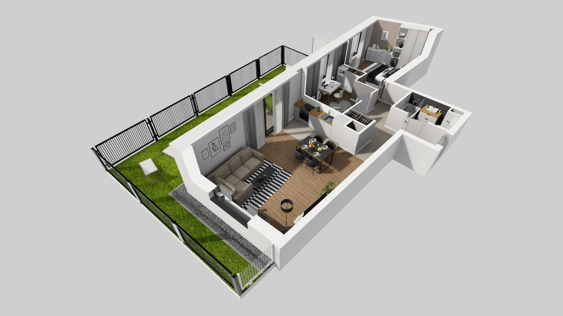 3 pokoje, mieszkanie 63,65 m², parter, oferta nr A/1, Apartamenty nad Oławką, Wrocław, Przedmieście Oławskie, Krzyki, ul. Krakowska 98