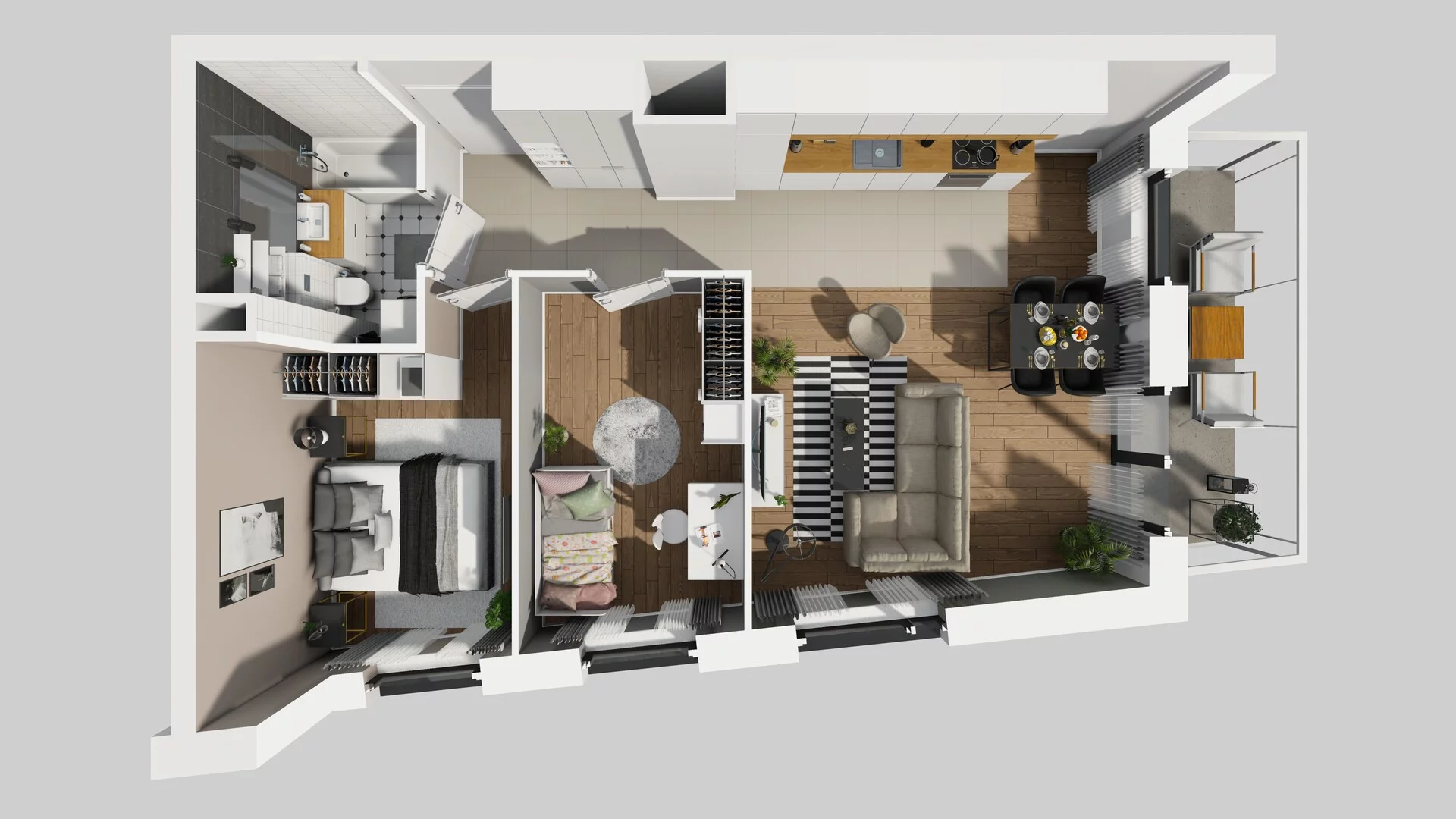 3 pokoje, mieszkanie 61,35 m², piętro 4, oferta nr A/26, Apartamenty nad Oławką, Wrocław, Przedmieście Oławskie, Krzyki, ul. Krakowska 98