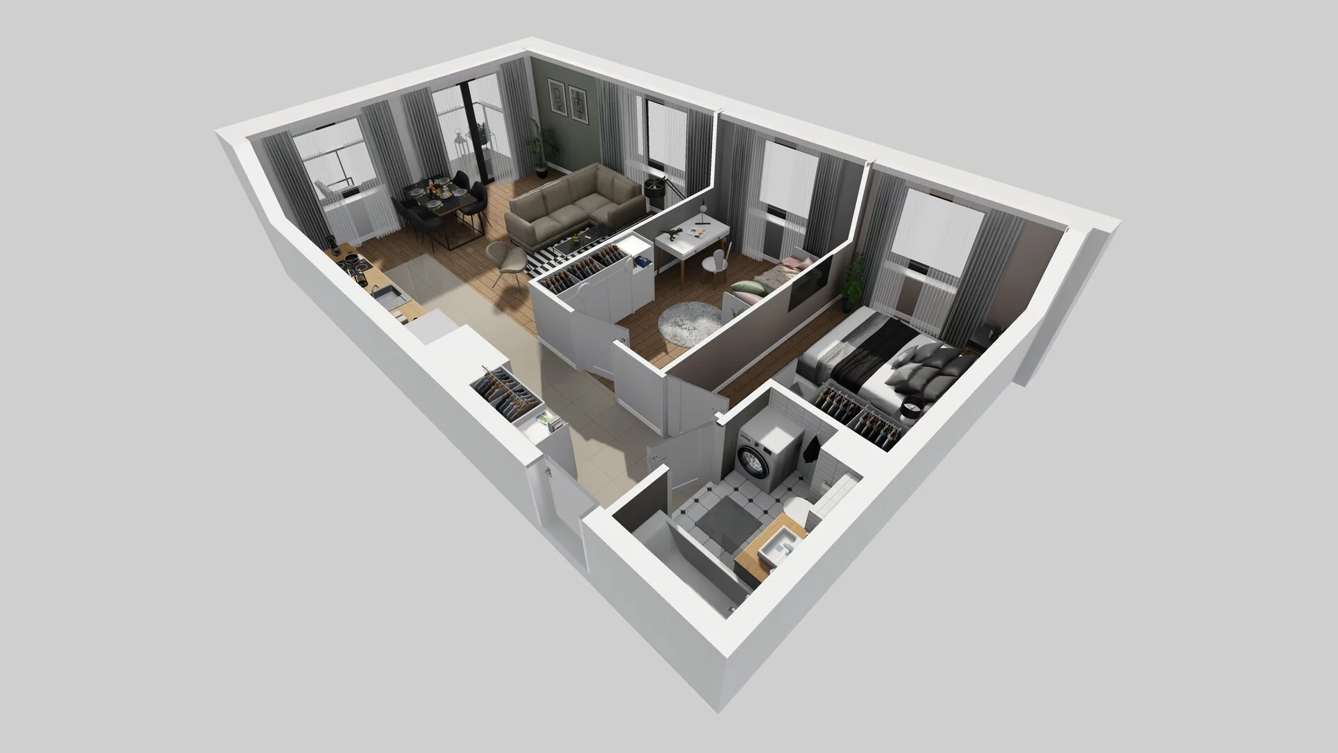3 pokoje, mieszkanie 61,35 m², piętro 4, oferta nr A/26, Apartamenty nad Oławką, Wrocław, Przedmieście Oławskie, Krzyki, ul. Krakowska 98
