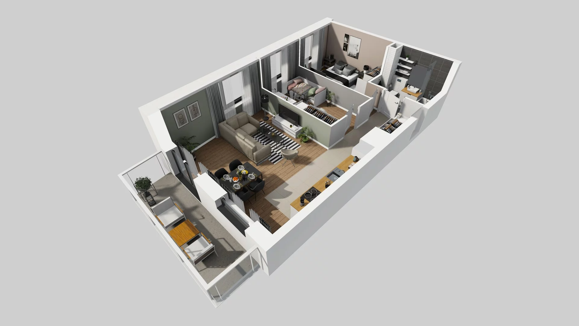 3 pokoje, mieszkanie 61,35 m², piętro 4, oferta nr A/26, Apartamenty nad Oławką, Wrocław, Przedmieście Oławskie, Krzyki, ul. Krakowska 98