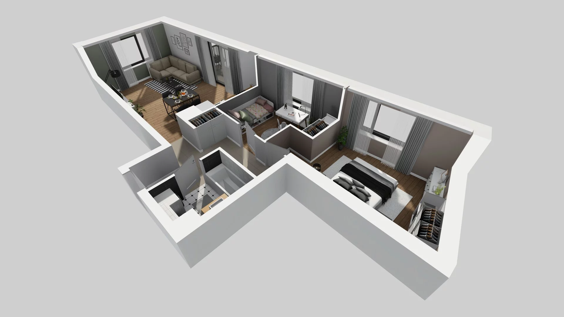3 pokoje, mieszkanie 63,65 m², piętro 5, oferta nr A/31, Apartamenty nad Oławką, Wrocław, Przedmieście Oławskie, Krzyki, ul. Krakowska 98