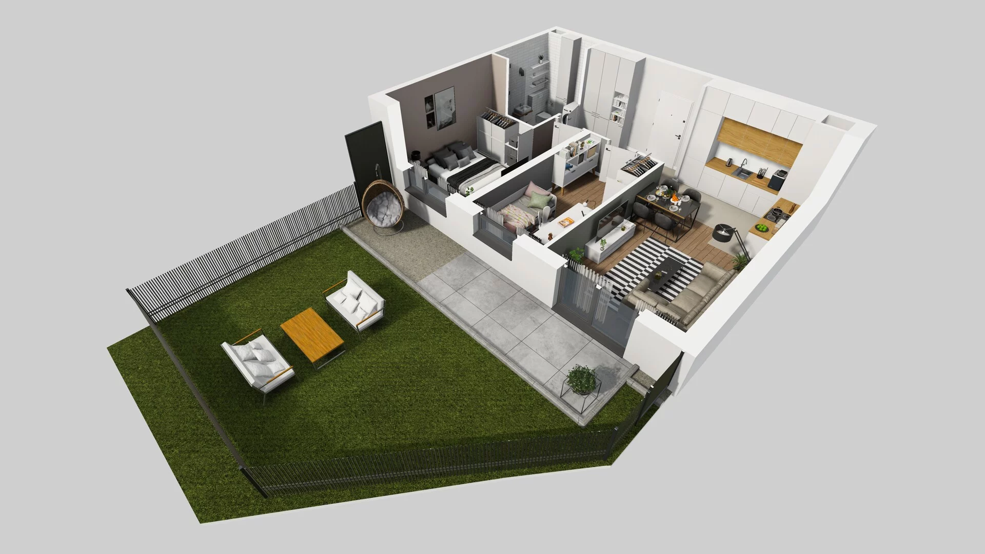 3 pokoje, mieszkanie 52,10 m², parter, oferta nr B/5, Hubska 100, Wrocław, Huby, Krzyki, ul. Paczkowska