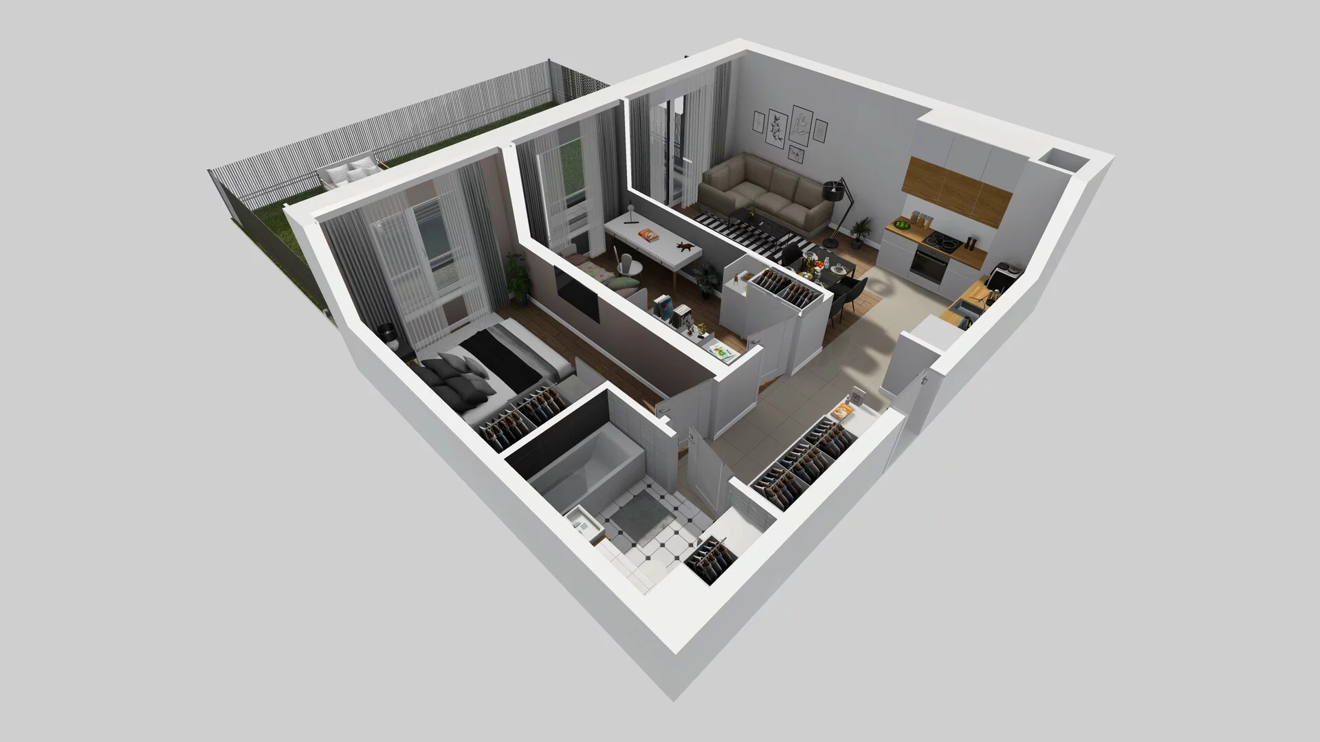 3 pokoje, mieszkanie 51,49 m², parter, oferta nr B/16, Hubska 100, Wrocław, Huby, Krzyki, ul. Paczkowska