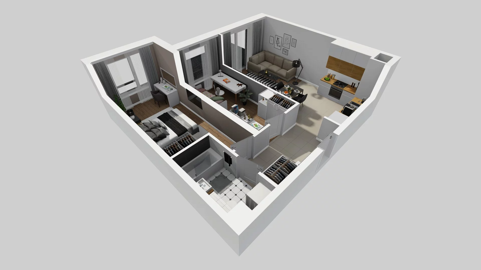 3 pokoje, mieszkanie 57,99 m², piętro 2, oferta nr B/50, Hubska 100, Wrocław, Huby, Krzyki, ul. Paczkowska