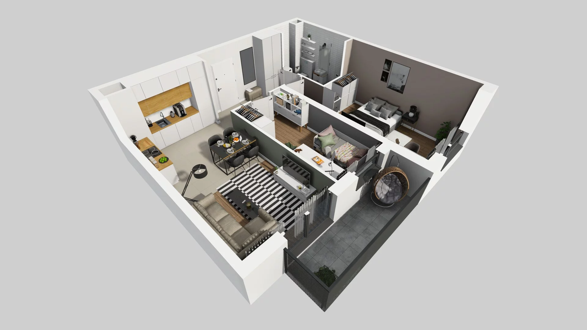 3 pokoje, mieszkanie 57,99 m², piętro 2, oferta nr B/50, Hubska 100, Wrocław, Huby, Krzyki, ul. Paczkowska