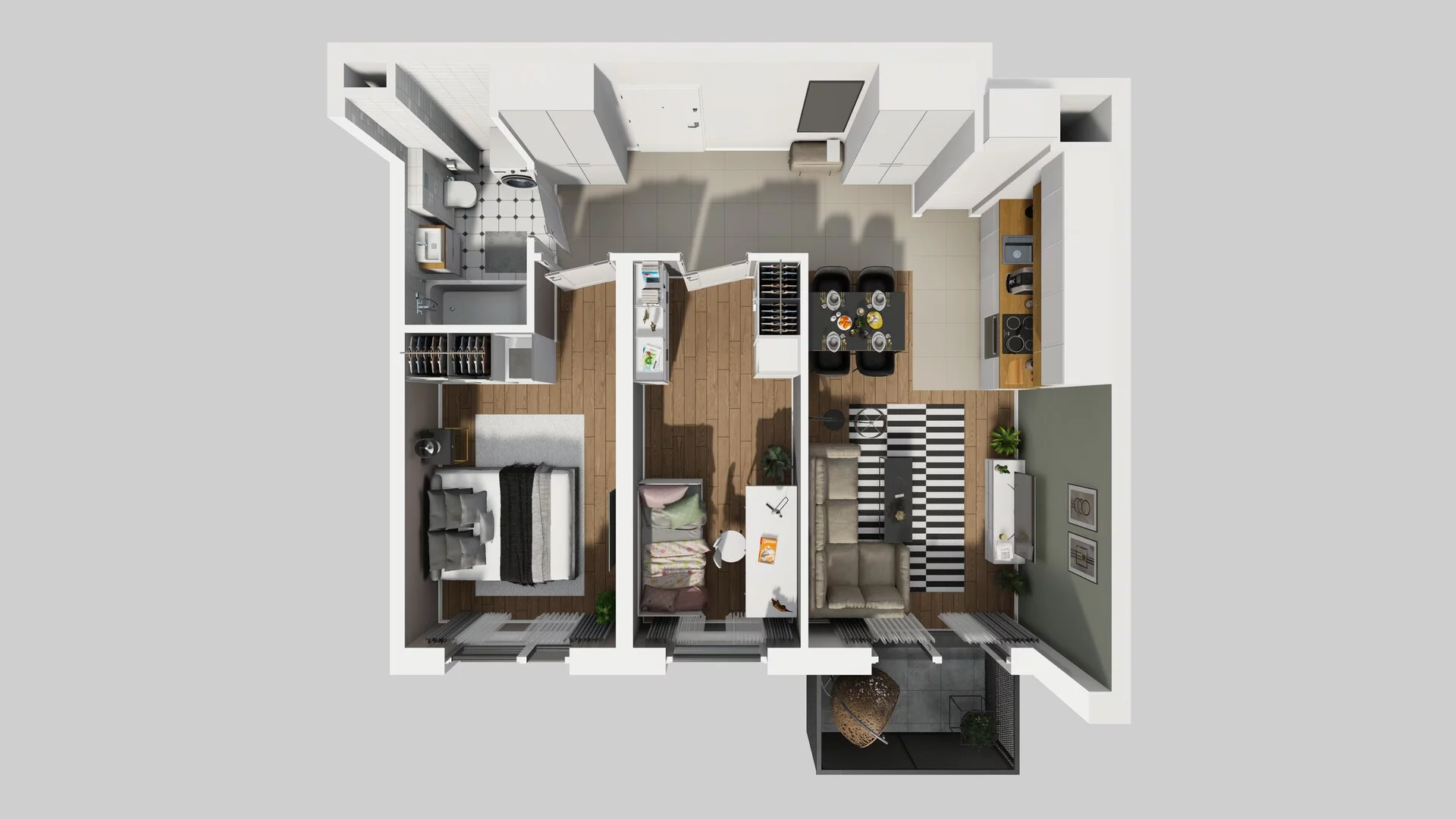 3 pokoje, mieszkanie 56,57 m², piętro 3, oferta nr B/89, Hubska 100, Wrocław, Huby, Krzyki, ul. Paczkowska
