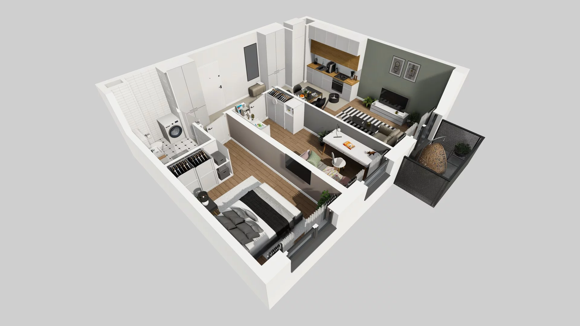 3 pokoje, mieszkanie 56,57 m², piętro 3, oferta nr B/89, Hubska 100, Wrocław, Huby, Krzyki, ul. Paczkowska
