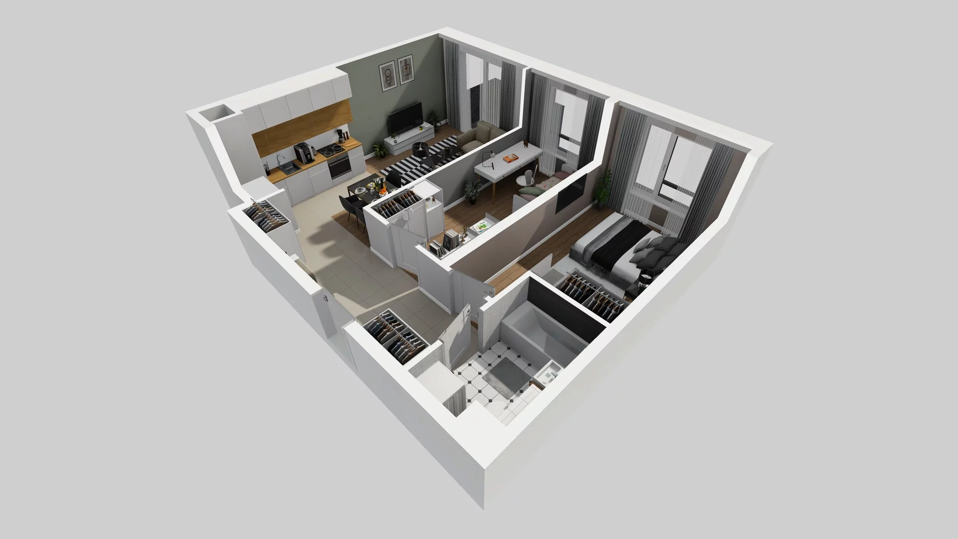 3 pokoje, mieszkanie 56,57 m², piętro 3, oferta nr B/89, Hubska 100, Wrocław, Huby, Krzyki, ul. Paczkowska