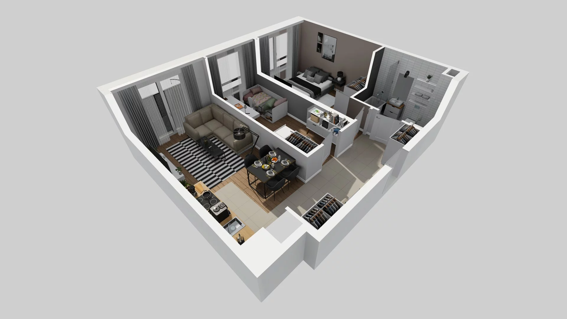 3 pokoje, mieszkanie 56,57 m², piętro 3, oferta nr B/89, Hubska 100, Wrocław, Huby, Krzyki, ul. Paczkowska