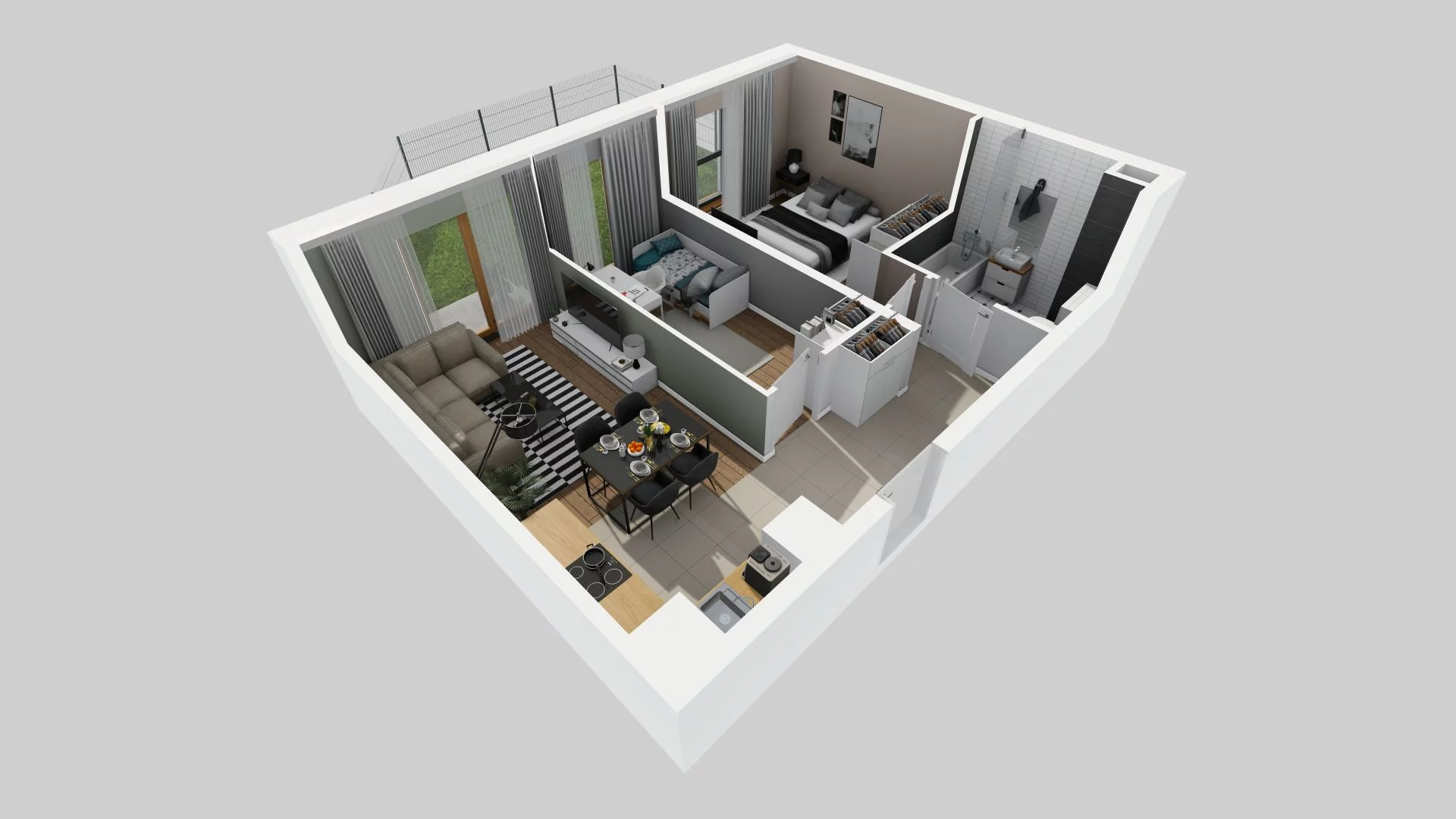 Mieszkanie 53,51 m², parter, oferta nr B/1, Osiedle Harmonia, Wrocław, Maślice, ul. Stodolna