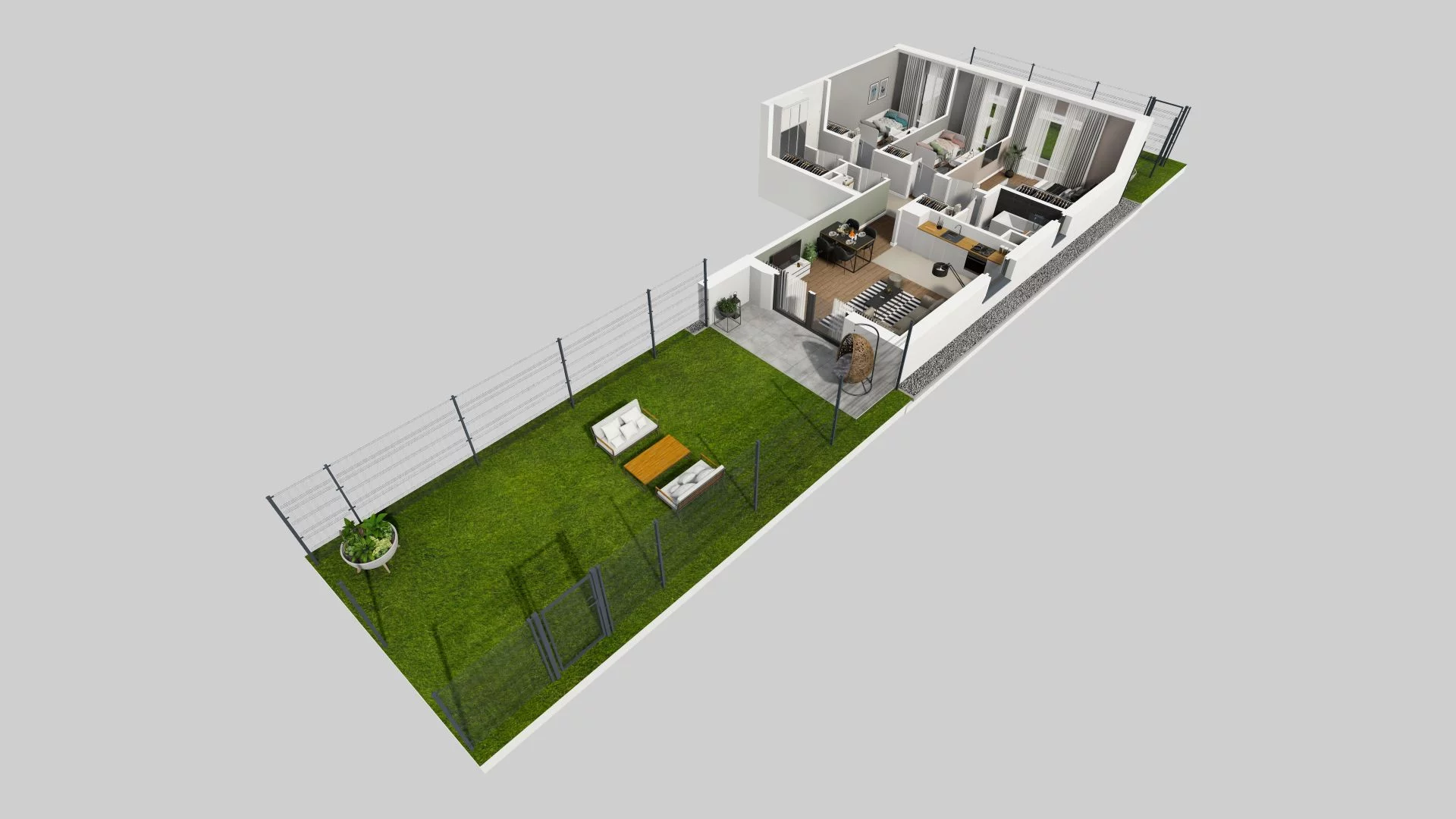 4 pokoje, mieszkanie 78,38 m², parter, oferta nr B/1, Wille Biskupin, Wrocław, Biskupin-Sępolno-Dąbie-Bartoszowice, Śródmieście, ul. Braci Gierymskich 156